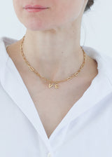 Paperclip mini Necklace in gold (1-3 letters)
