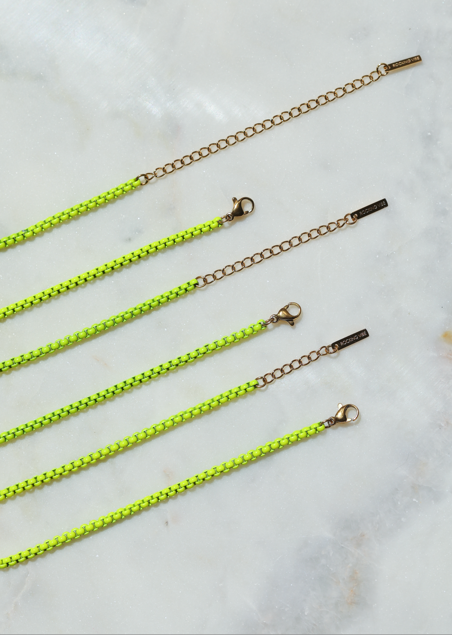 Project Happy Vibrant Green Anklet