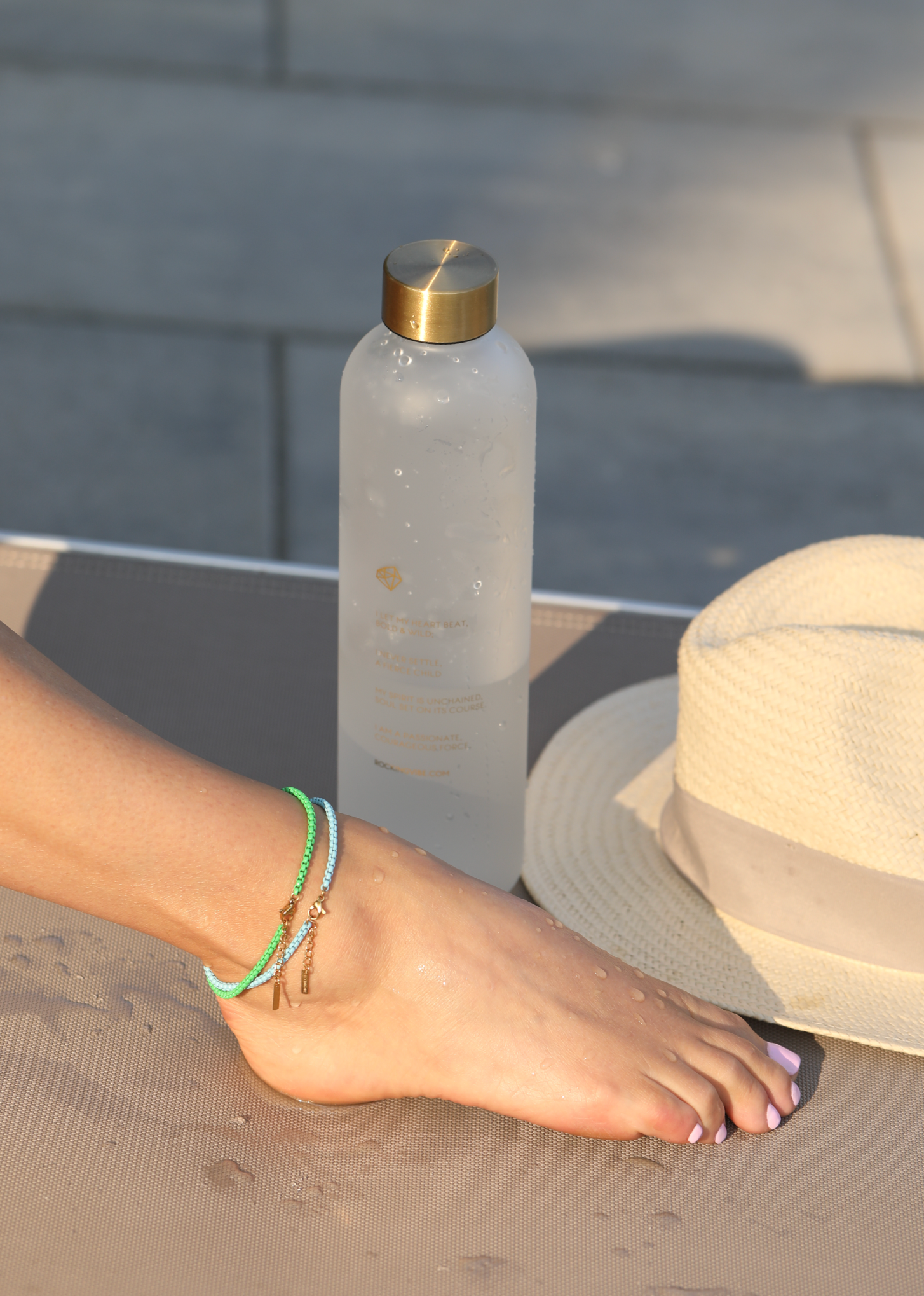 Project Happy Aqua Blue Anklet