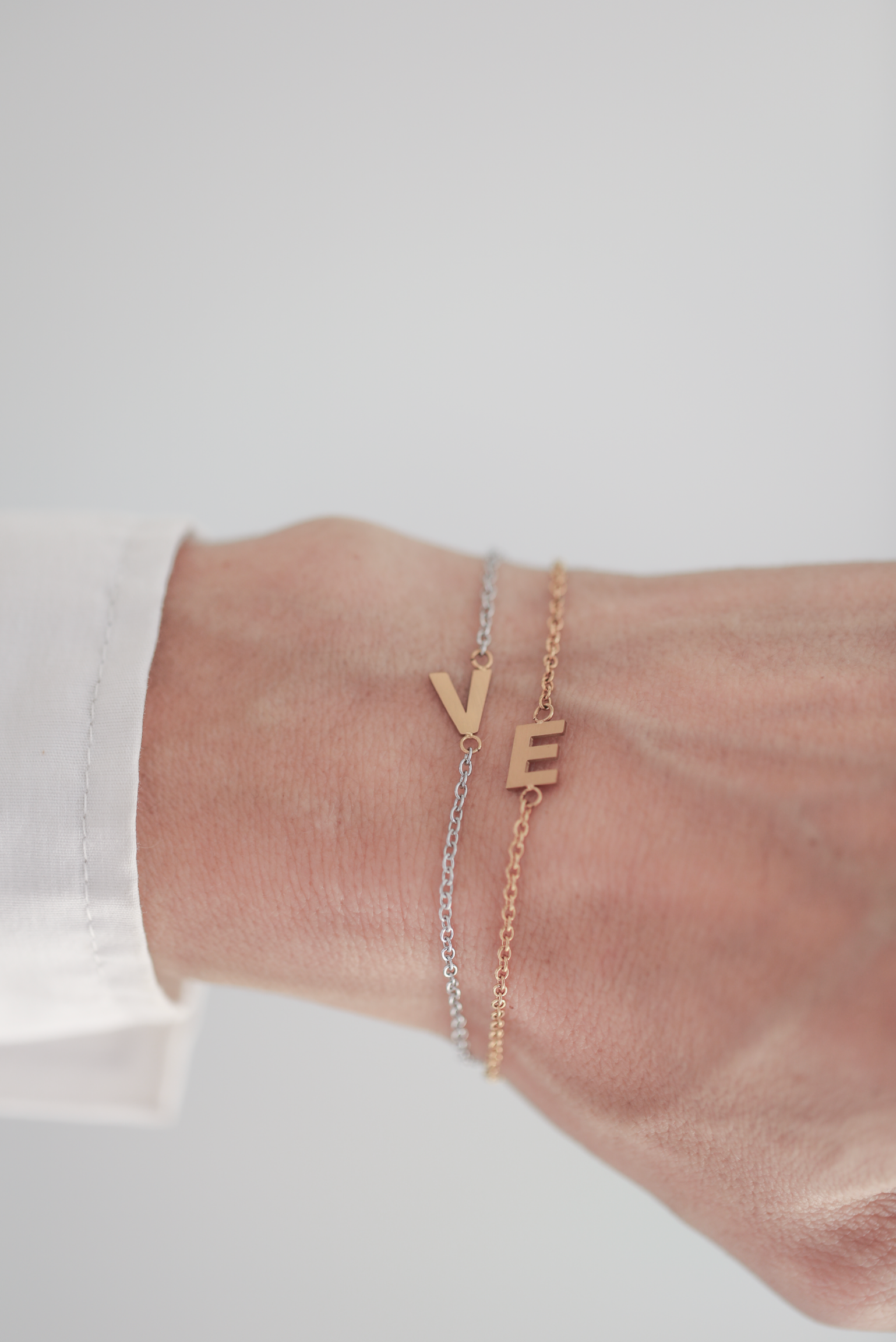 Horizontal Letter Bracelet