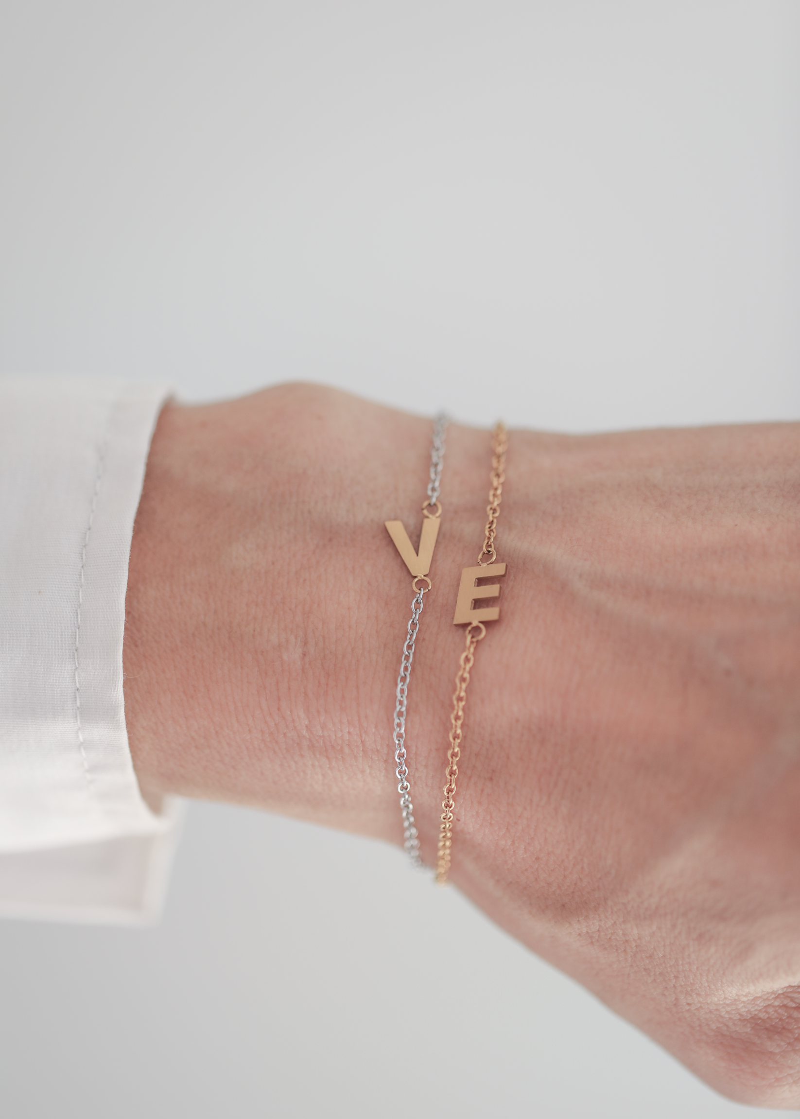 Horizontal Letter Bracelet