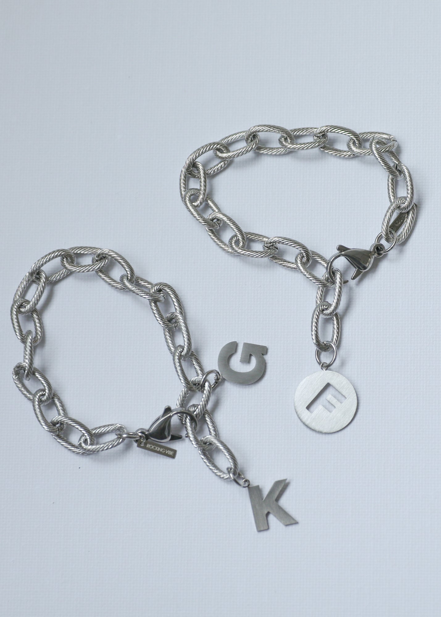 Chunky bracelet in steel - Rocking Vibe