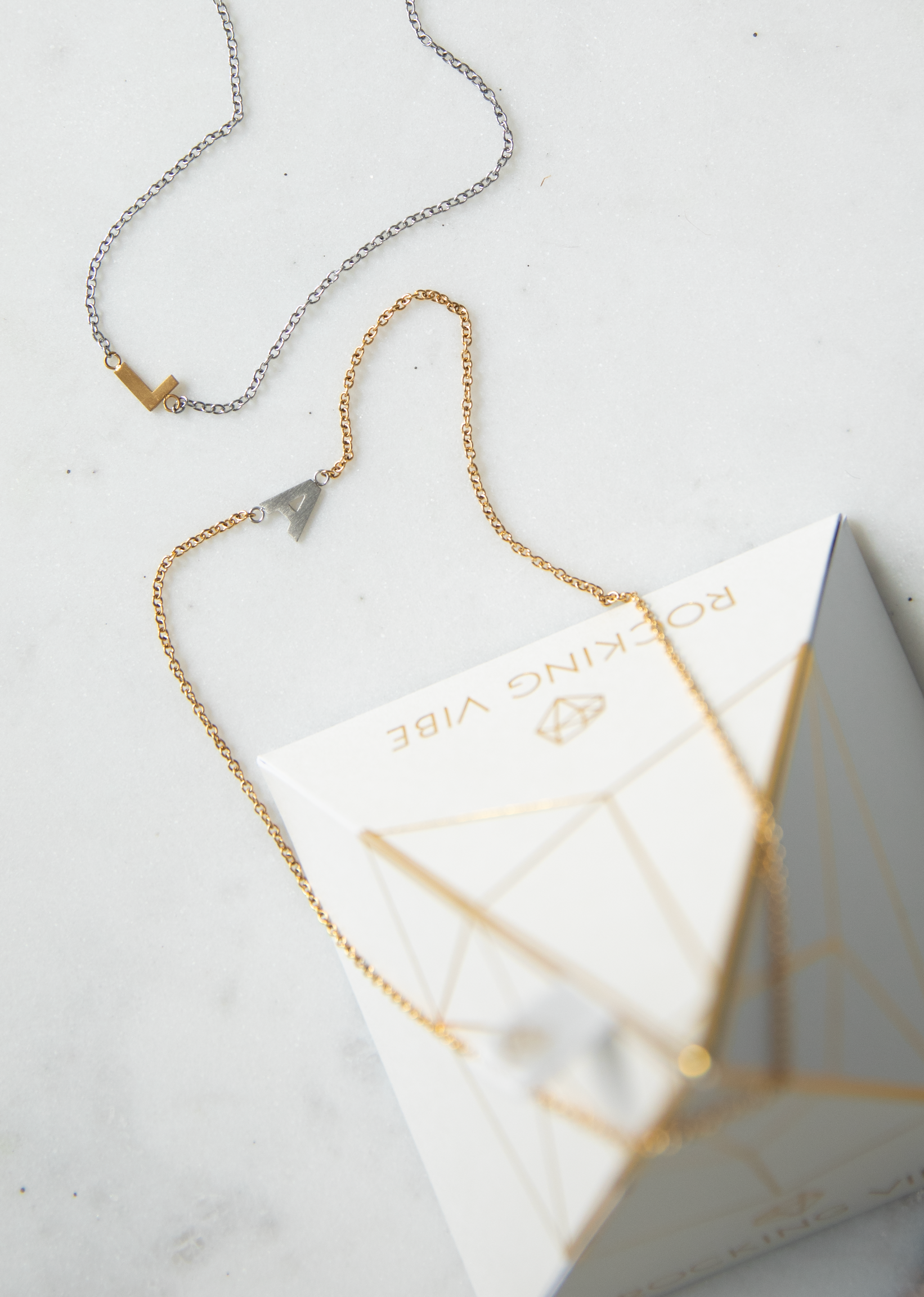 Horizontal Letter Necklace - Rocking Vibe