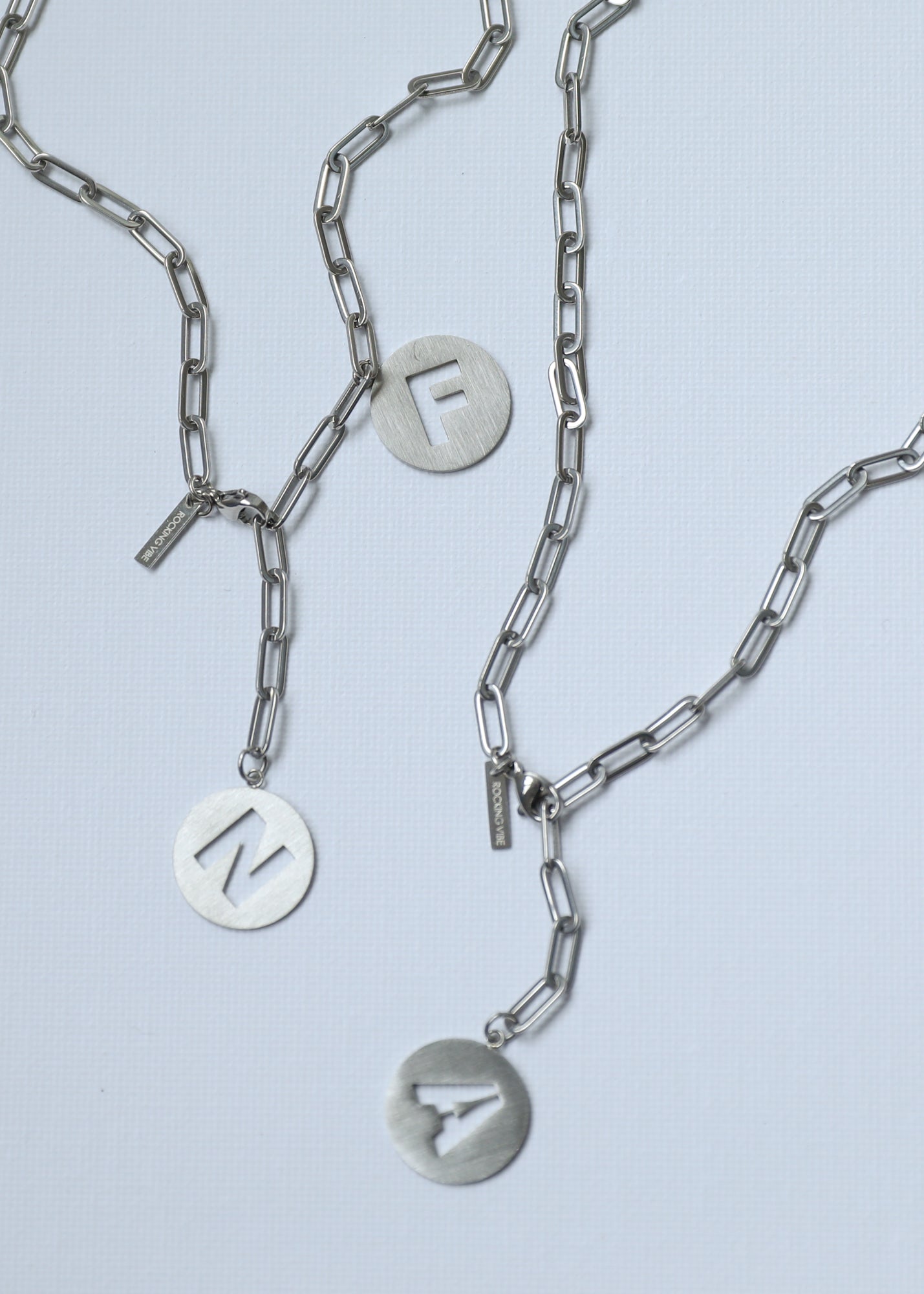 Paperclip adjustable necklace in steel - Rocking Vibe