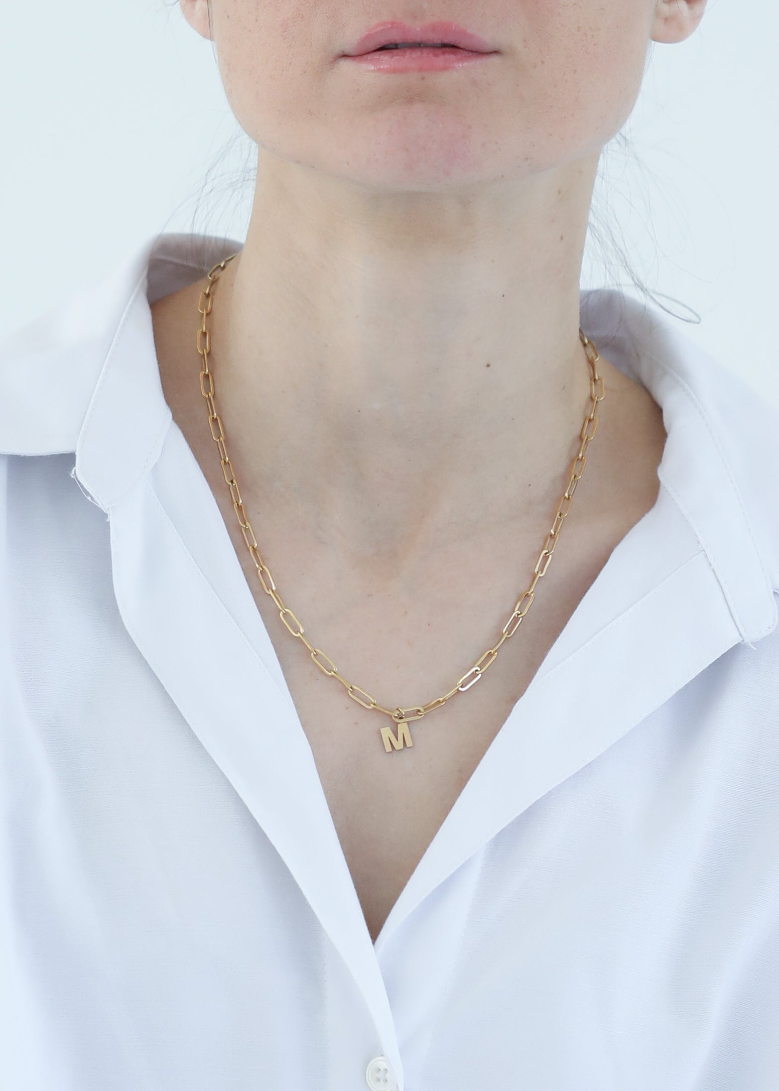 Paperclip mini necklace in gold - Rocking Vibe