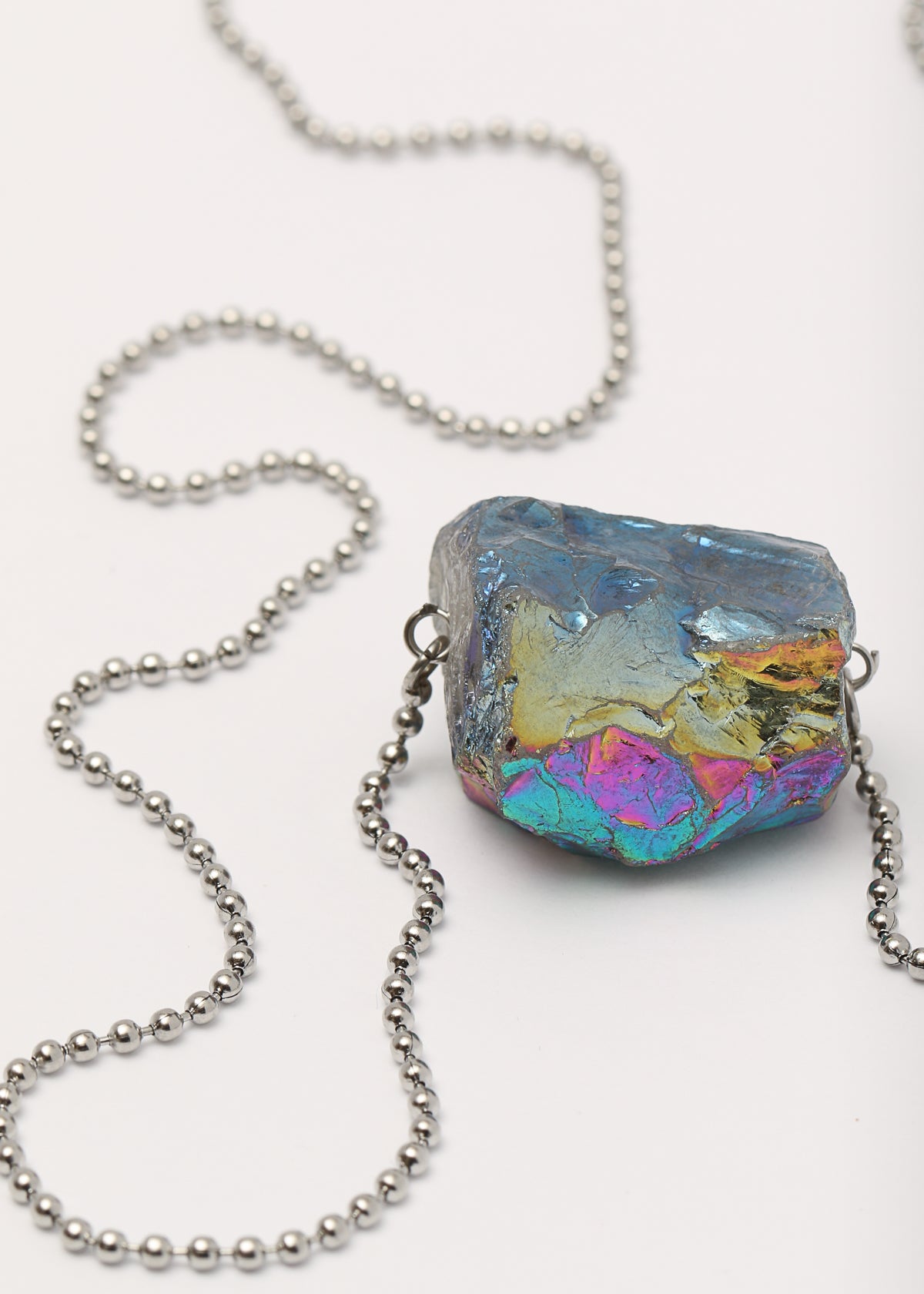 Alpha titanium quartz necklace in steel - Rocking Vibe