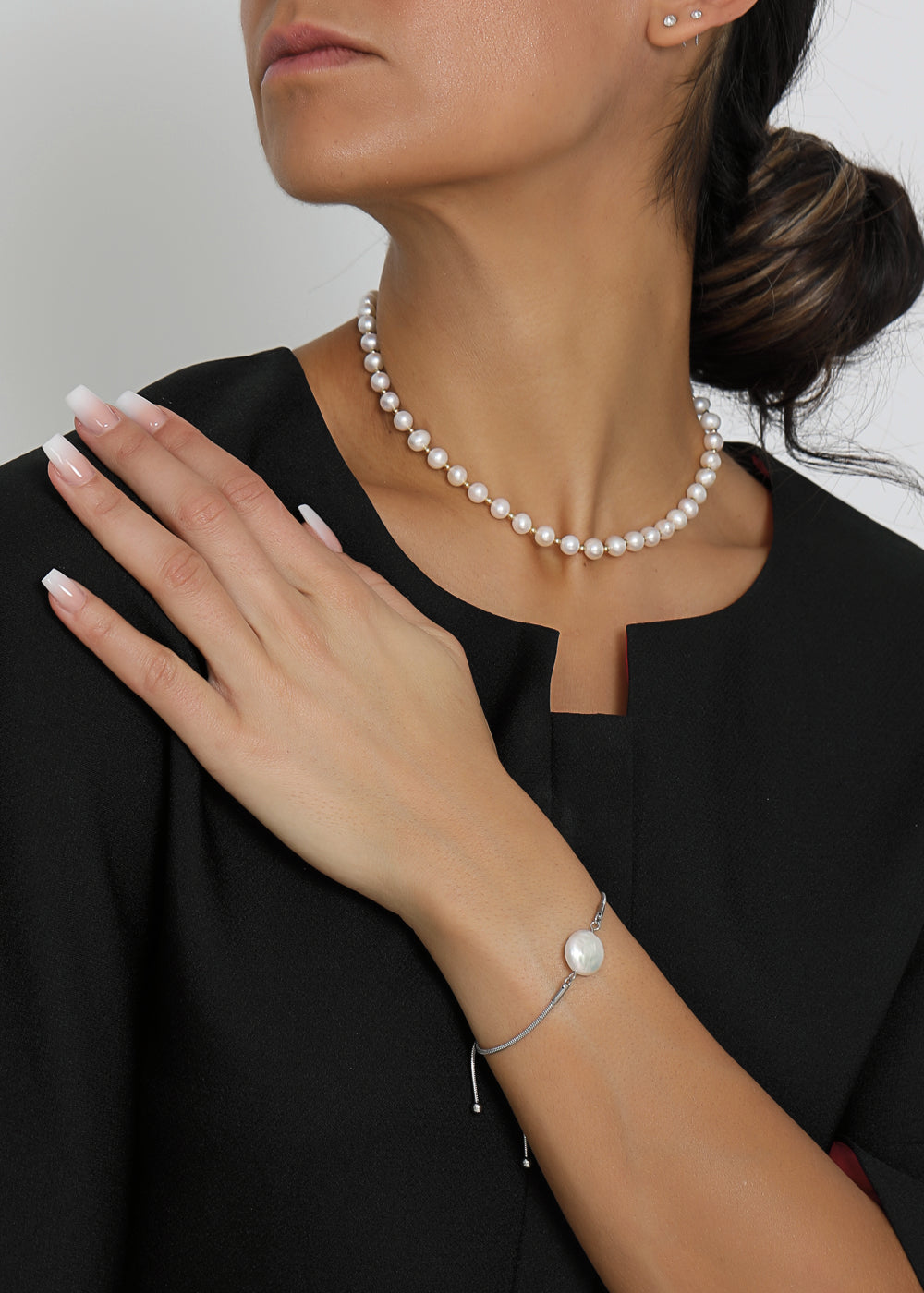 Amplifier Pearl adjustable bracelet in steel - Rocking Vibe