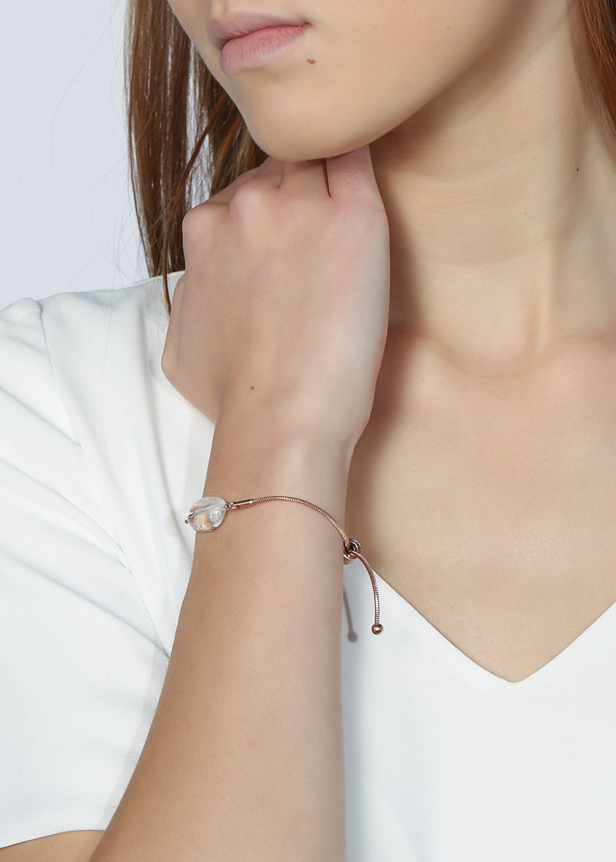 Amplifier quartz bracelet in rose gold - Rocking Vibe