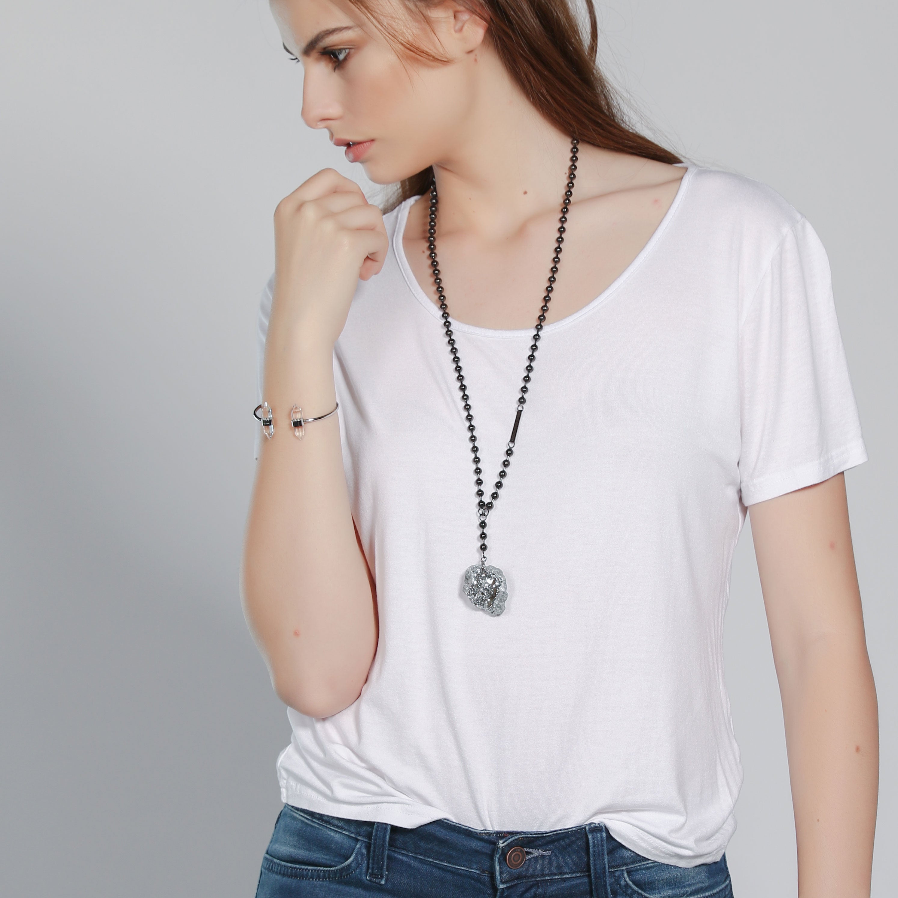 Asteria silver diffuser necklace - Rocking Vibe