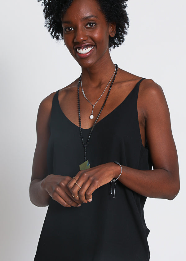 Bia adjustable necklace in gunmetal - Rocking Vibe