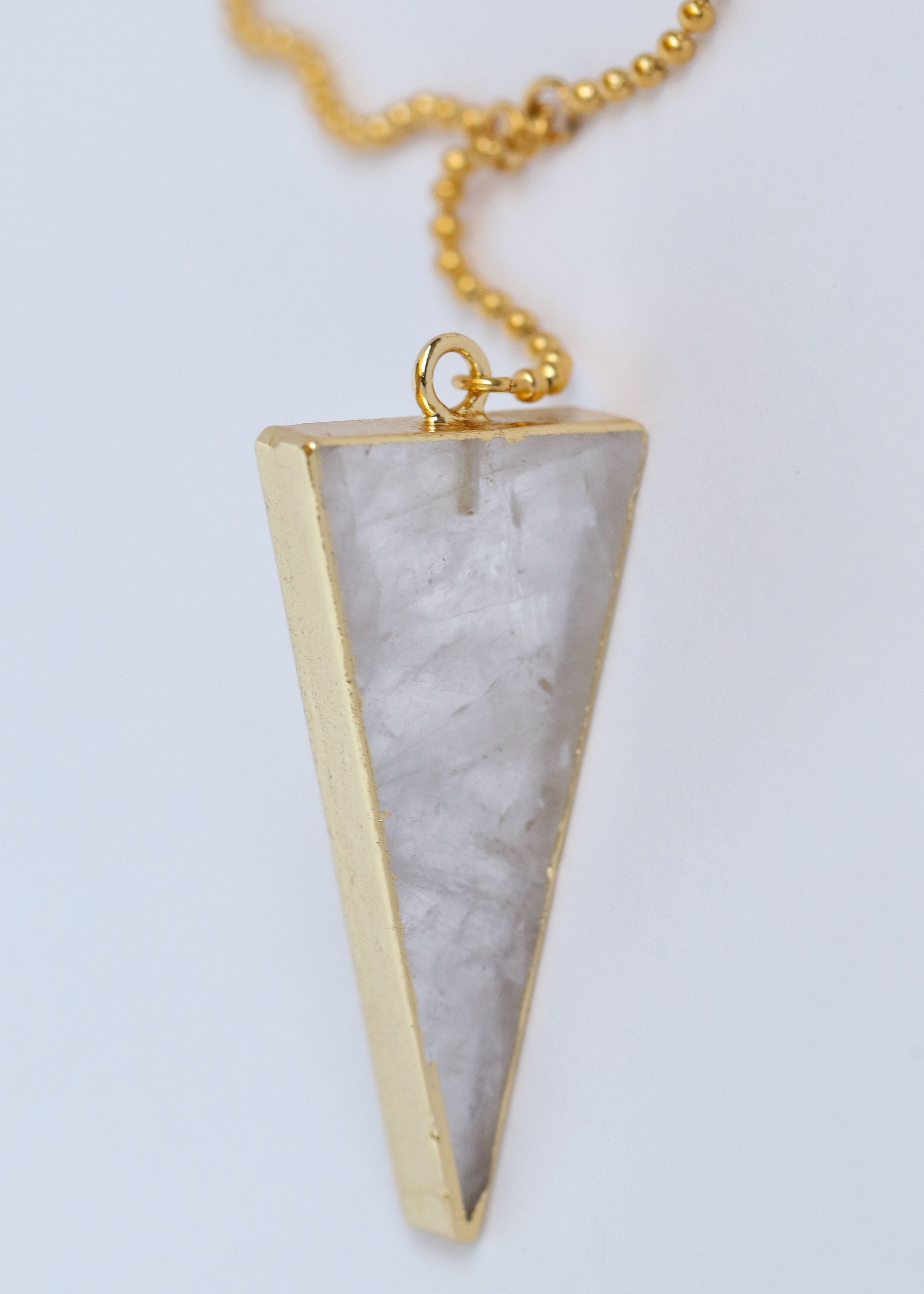 Compass necklace in gold, alternate view - Rocking Vibe