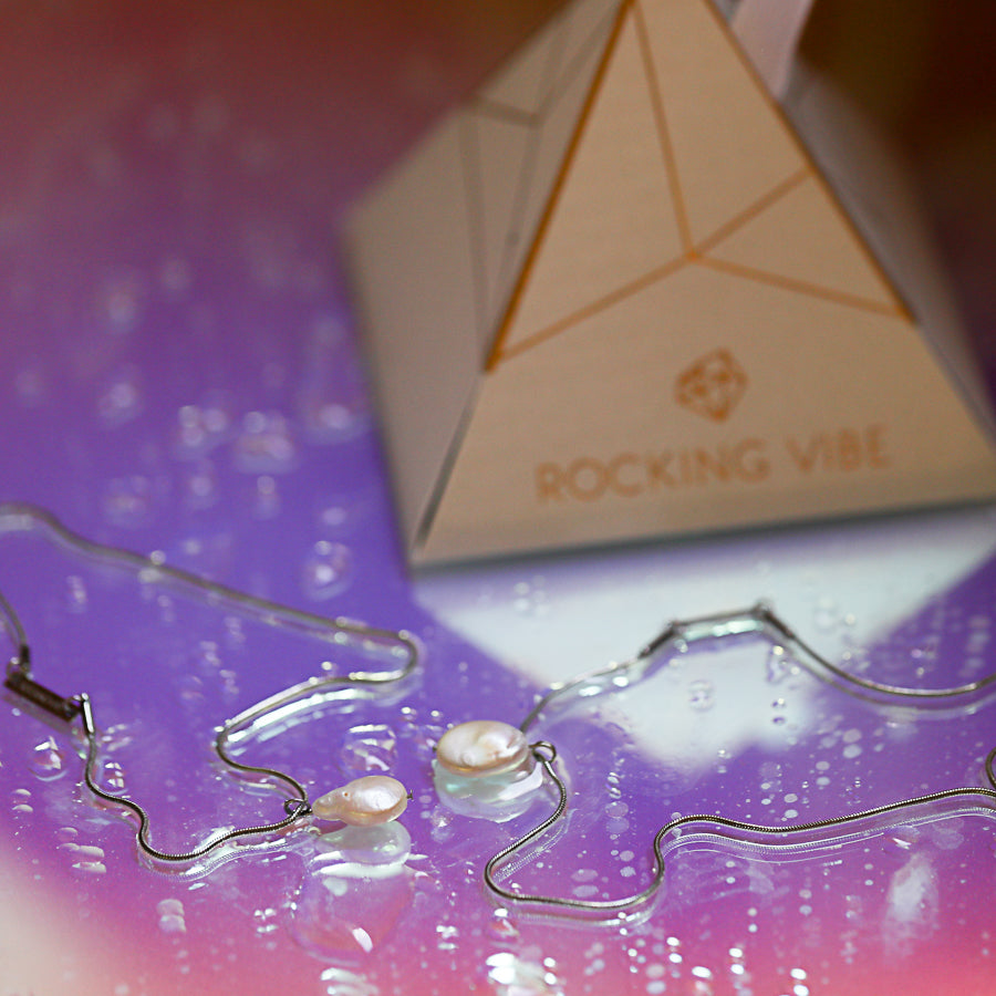 El Mar diffuser necklace in steel - Rocking Vibe