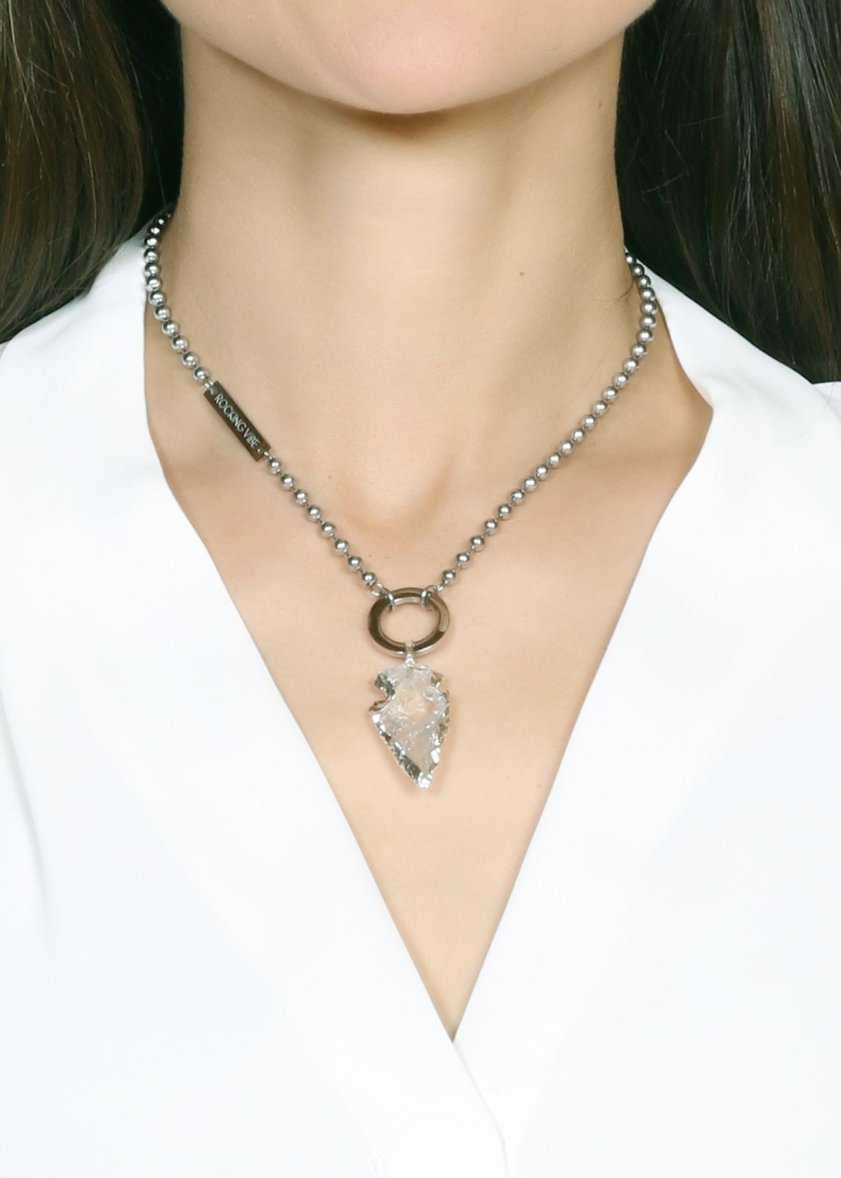 Juno diffuser necklace in steel - Rocking Vibe