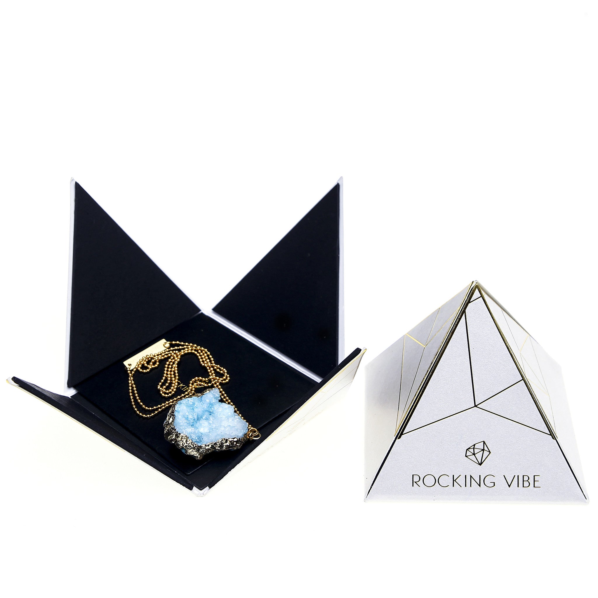 Limitless necklace in gold, aqua - Rocking Vibe