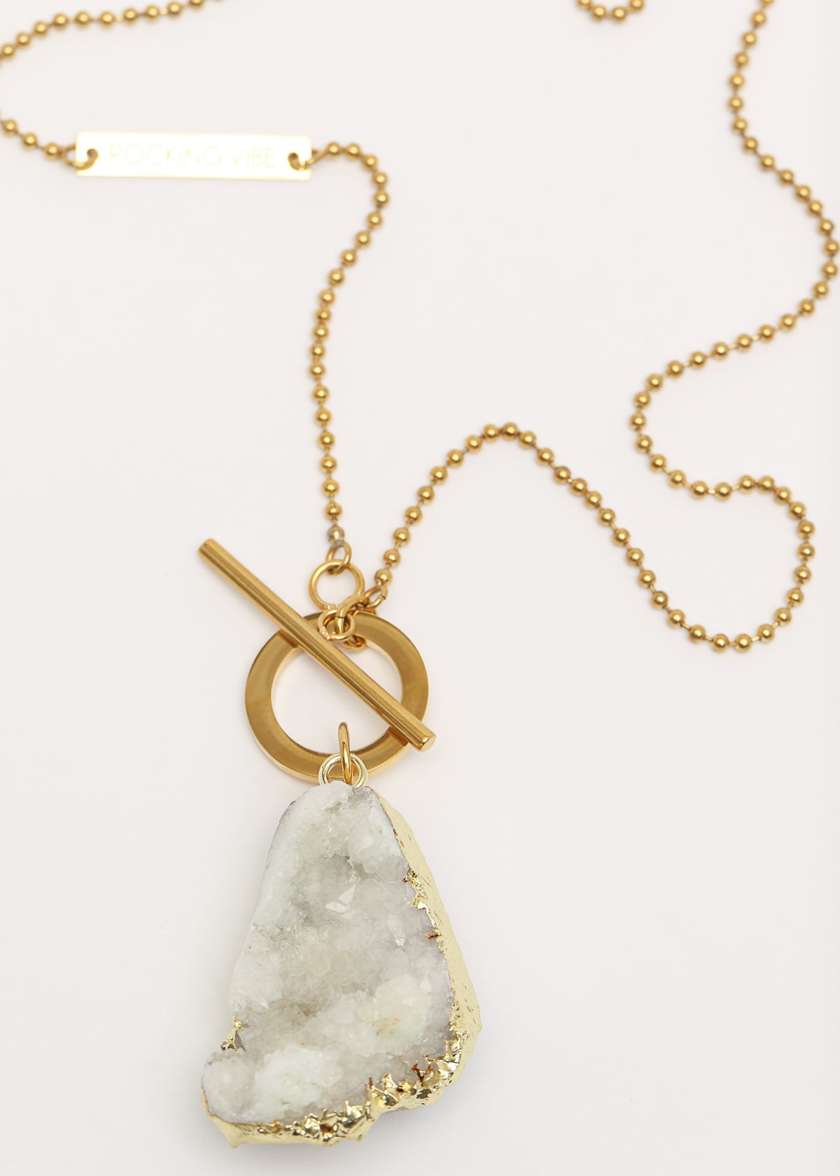 Limitless necklace in gold, white - Rocking Vibe