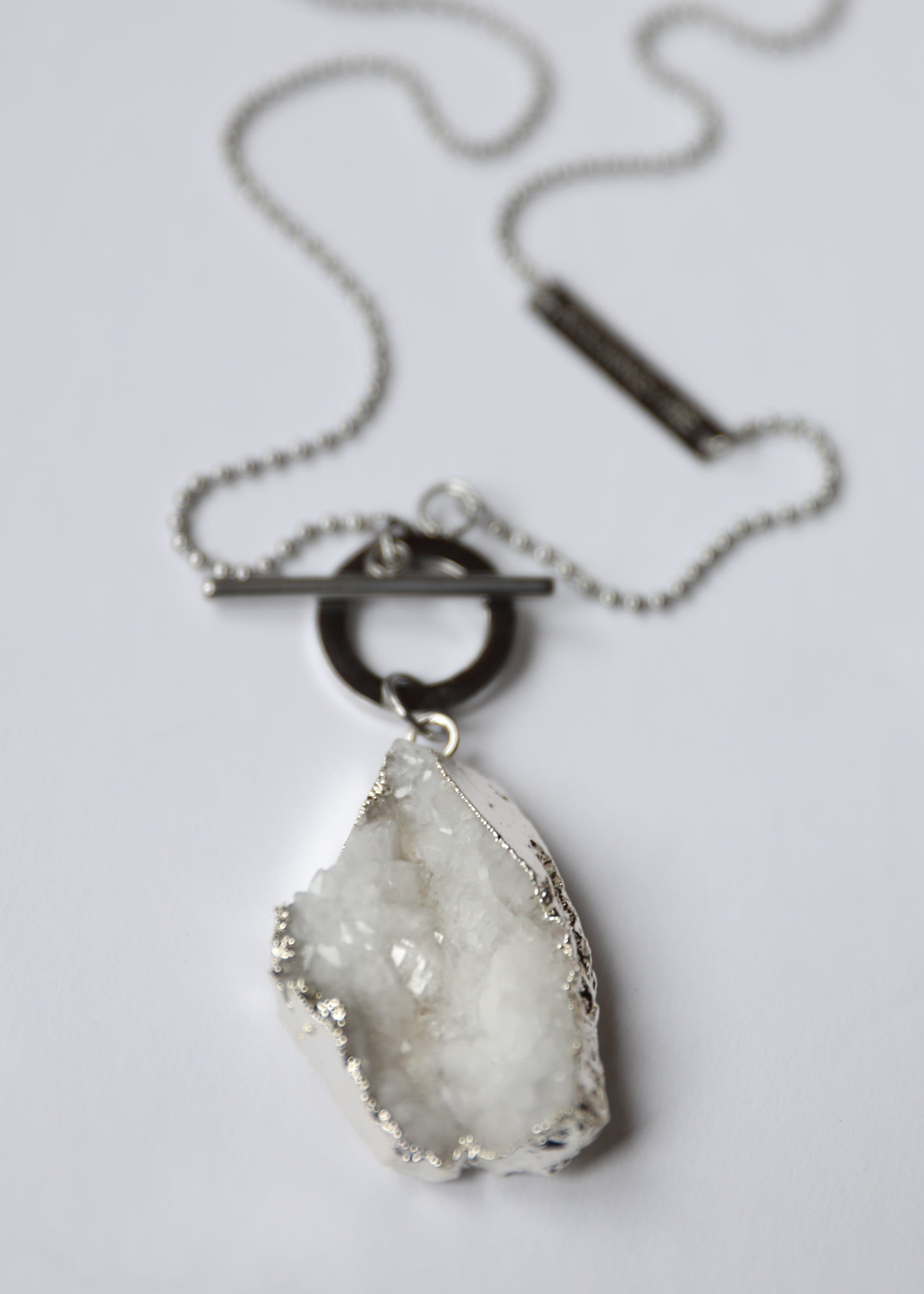 Limitless necklace in steel, white - Rocking Vibe