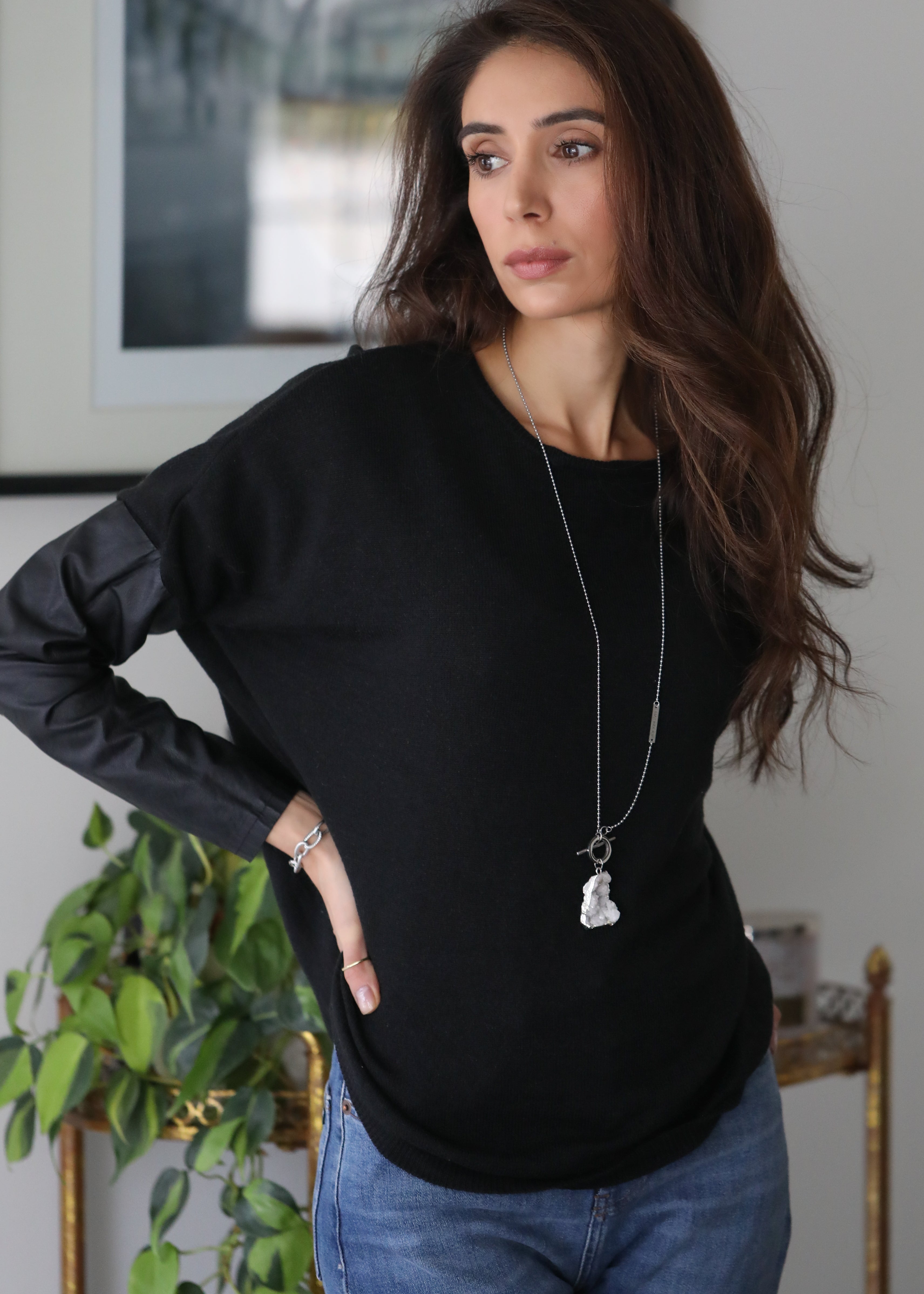 Limitless necklace in steel, white - Rocking Vibe