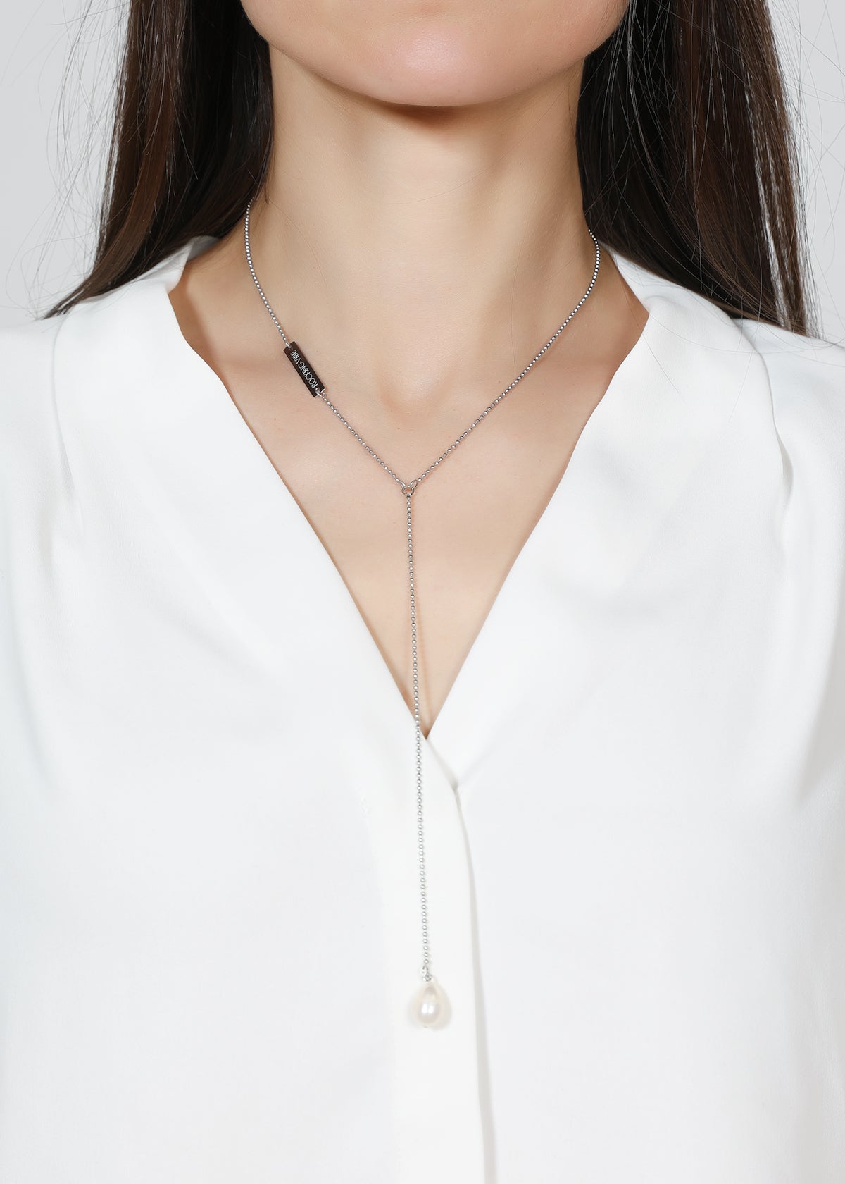 Nurture long diffuser necklace in steel - Rocking Vibe