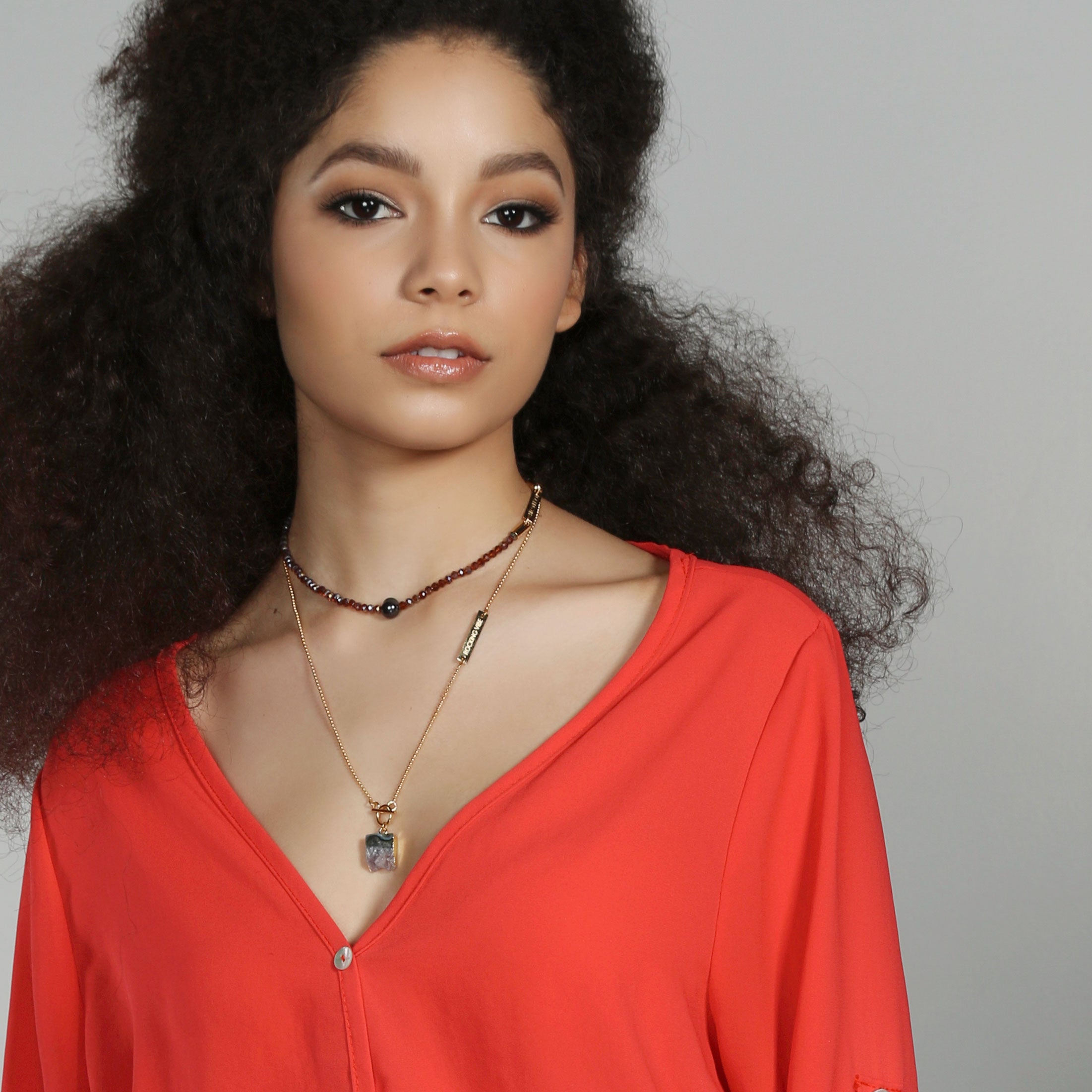Origin necklace in gold with amethyst - Rocking Vibe