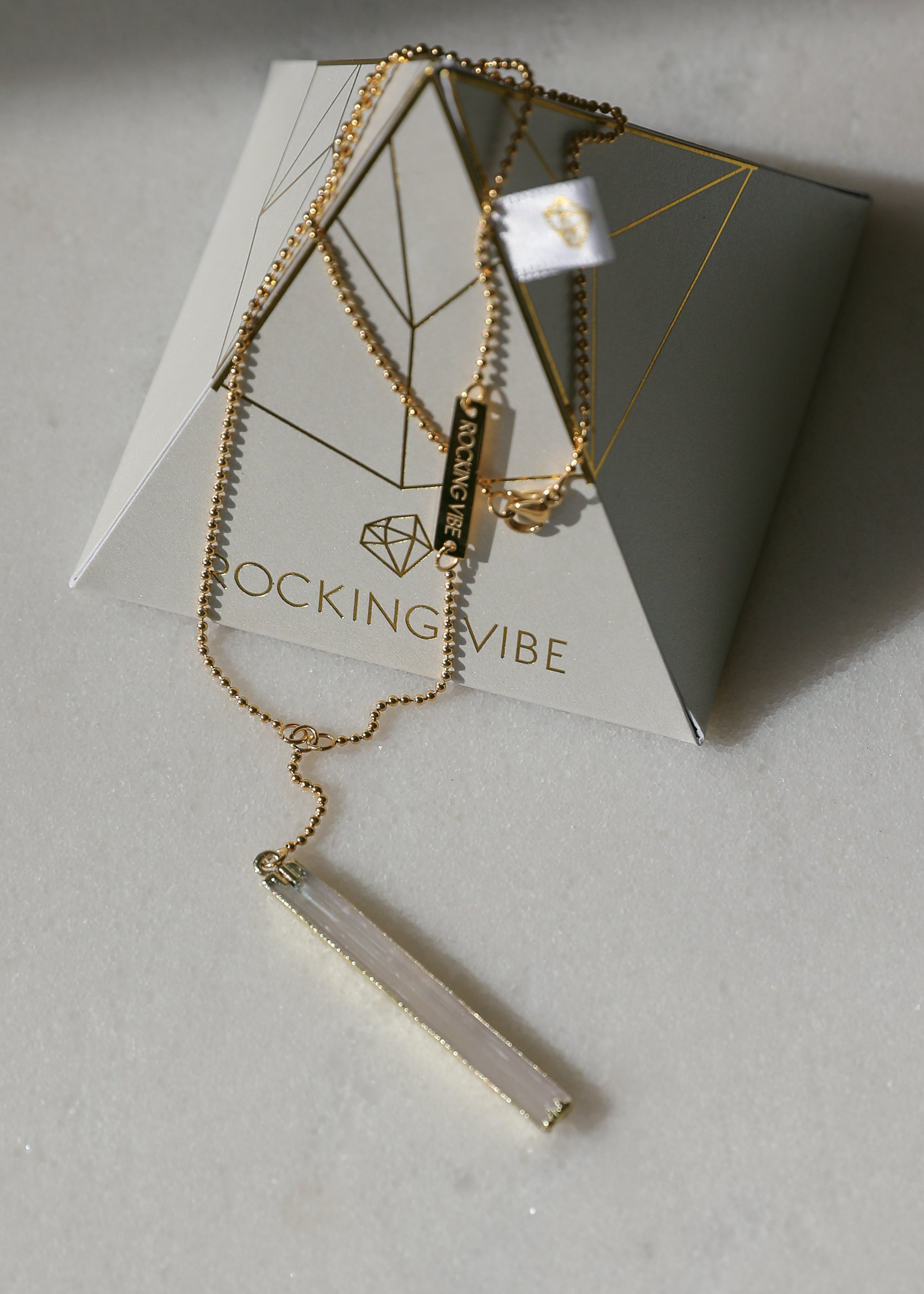 Selenite Drop - Be The Light necklace - Rocking Vibe