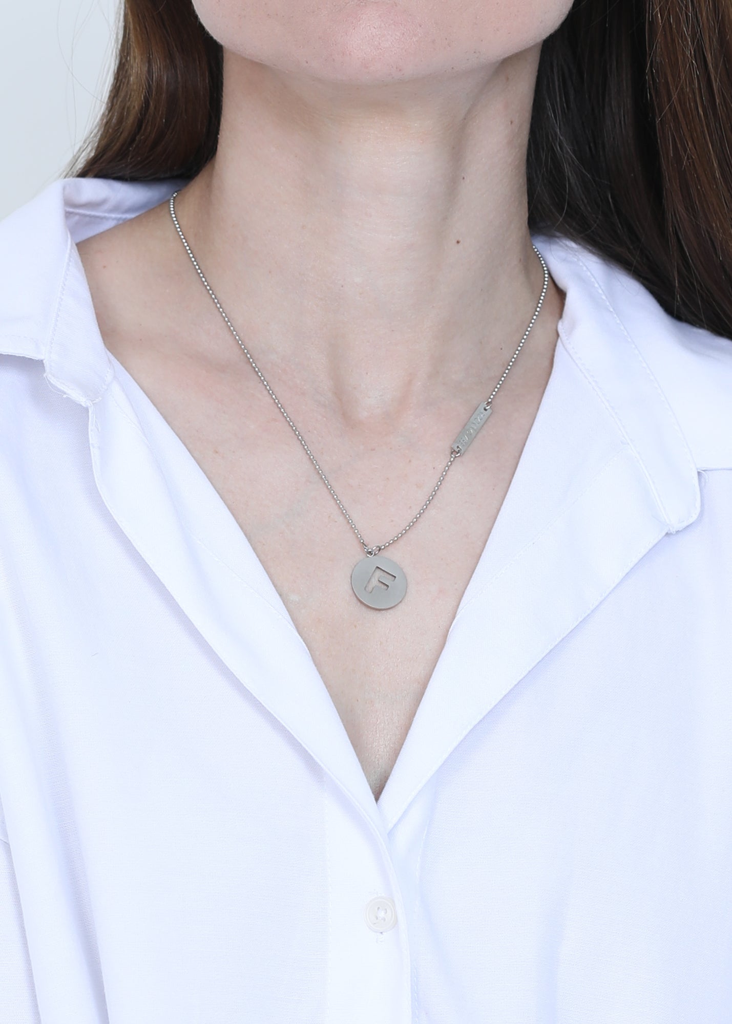 Mid Length Necklace in steel