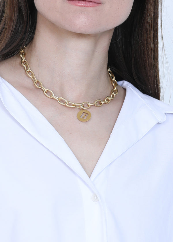 Chunky Statement Necklace in Gold