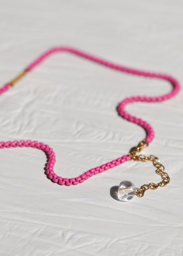 Project Happy Electric Pink Necklace
