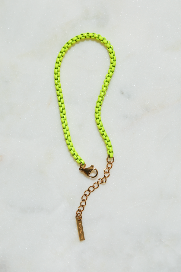 Project Happy Neon Yellow Anklet