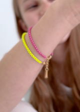 Junior Project Happy Neon Yellow Bracelet
