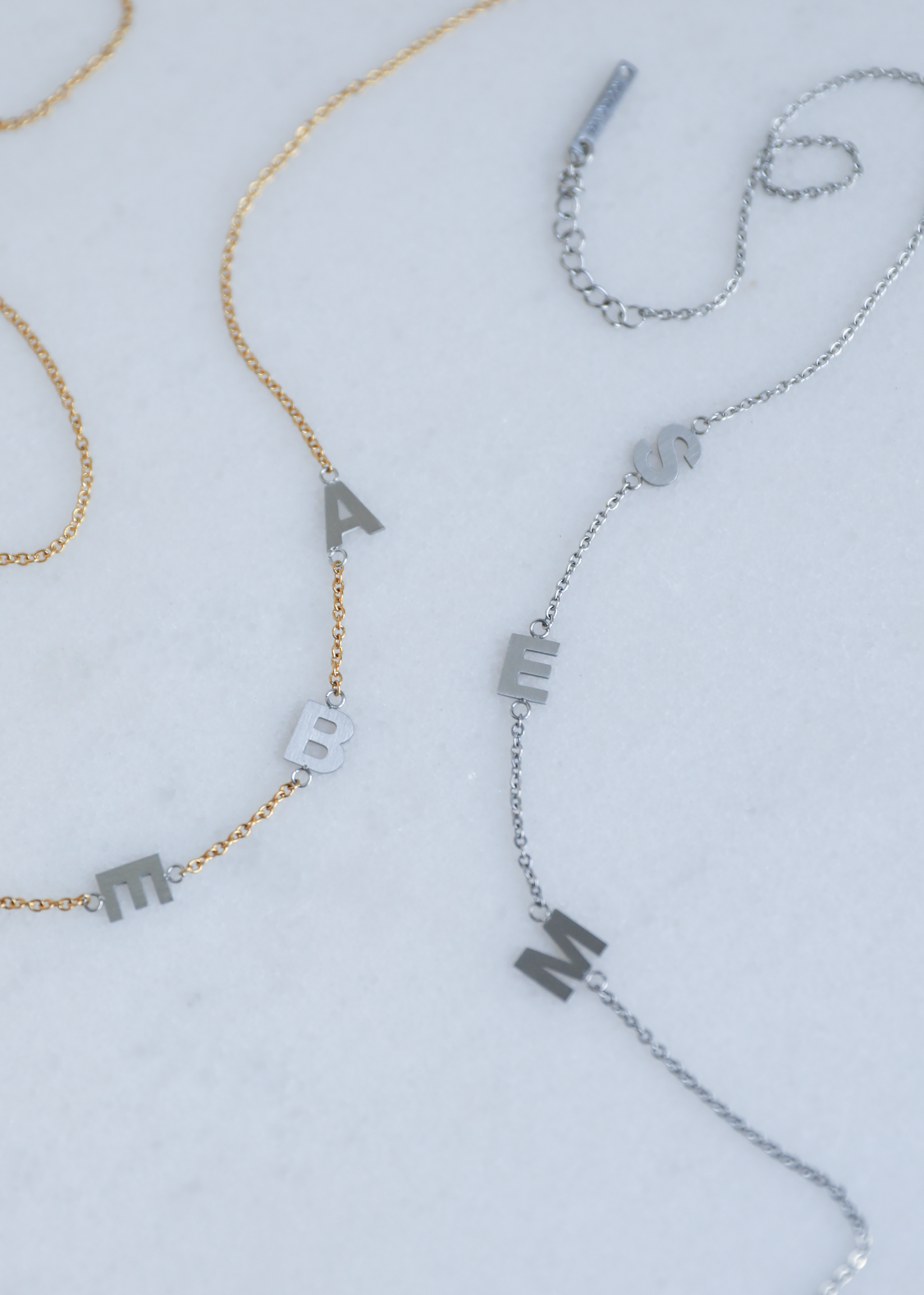 Horizontal Letter Necklace