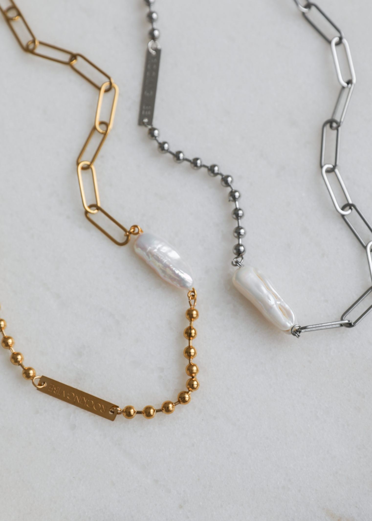 Mixer Pear Edit necklace steel - Rocking Vibe