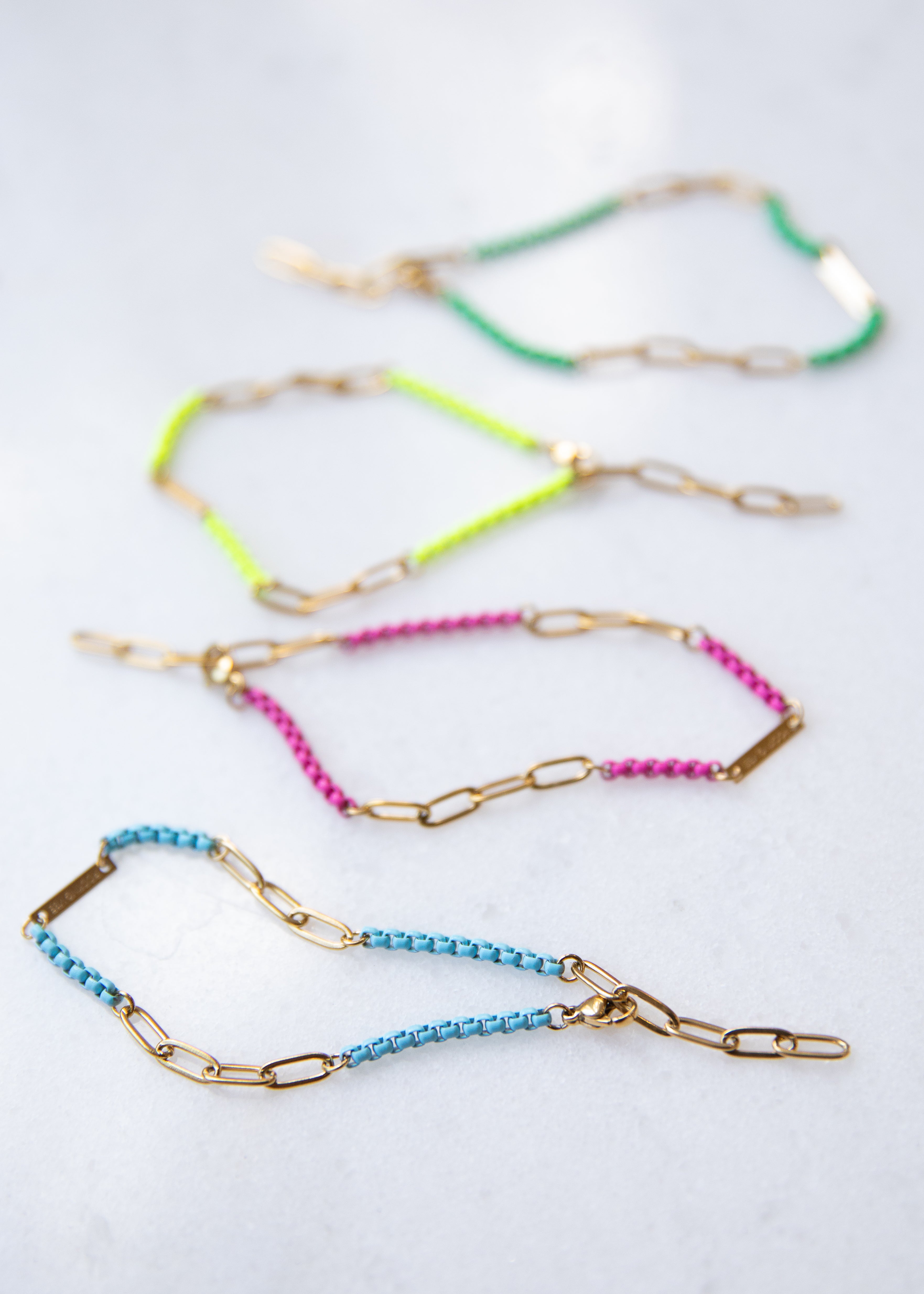 Project Happy 2.0 Vibrant Green Bracelet Gold