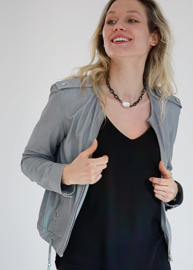 El Mar Grande necklace in gunmetal - Rocking Vibe