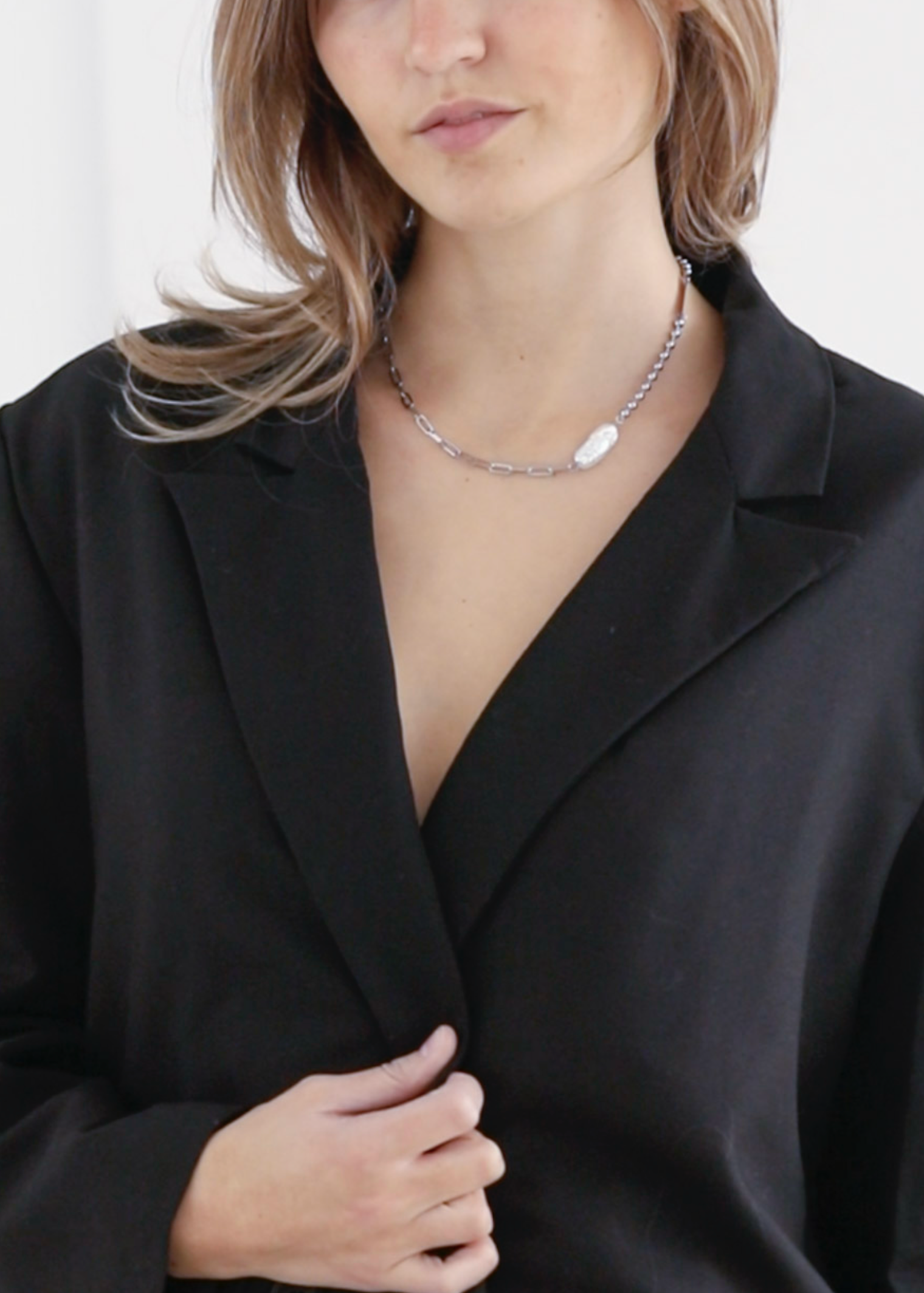 Mixer Pearl Edit necklace in steel - Rocking Vibe