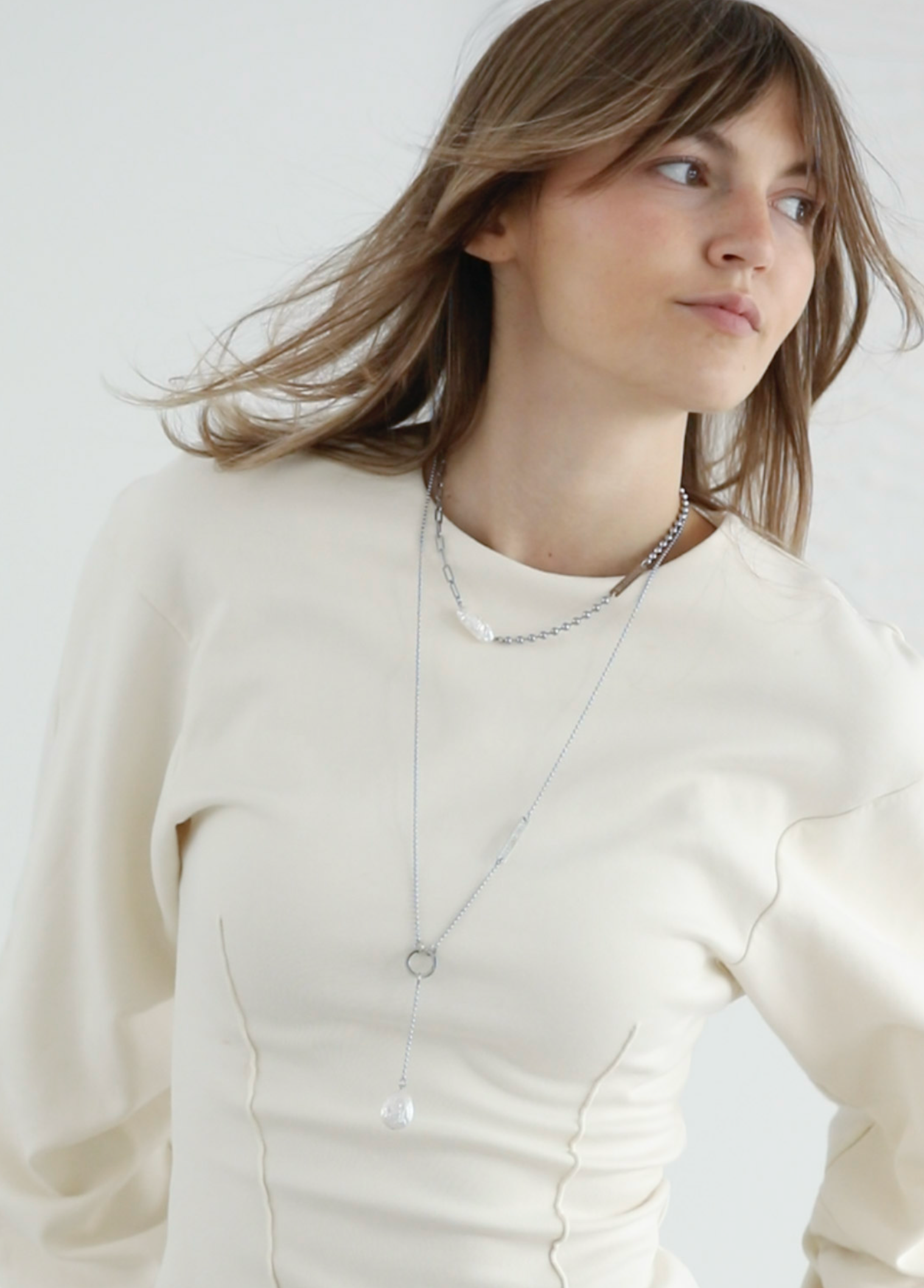 Mixer Pearl Edit necklace in steel - Rocking Vibe
