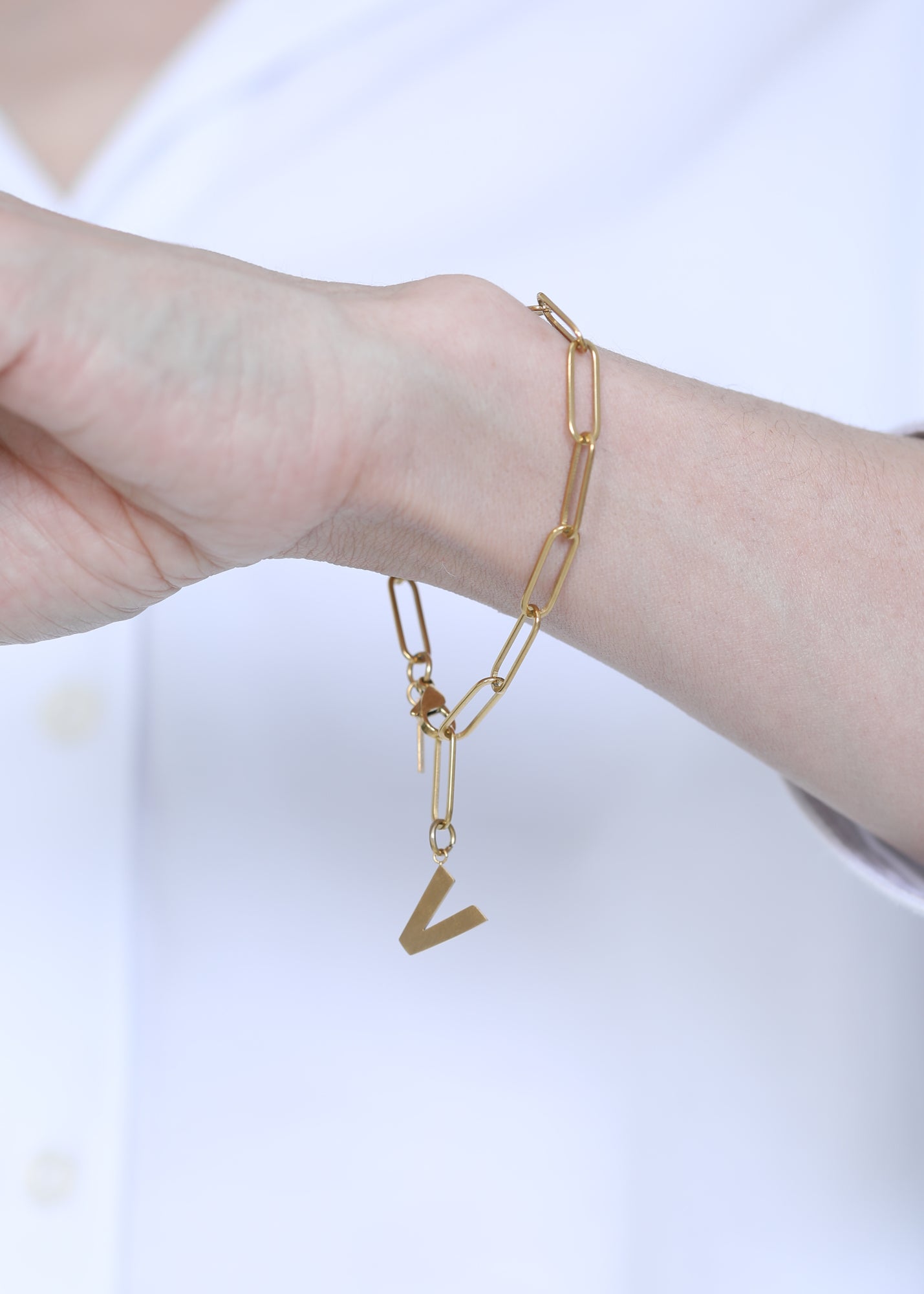 Paperclip bracelet in gold - Rocking Vibe