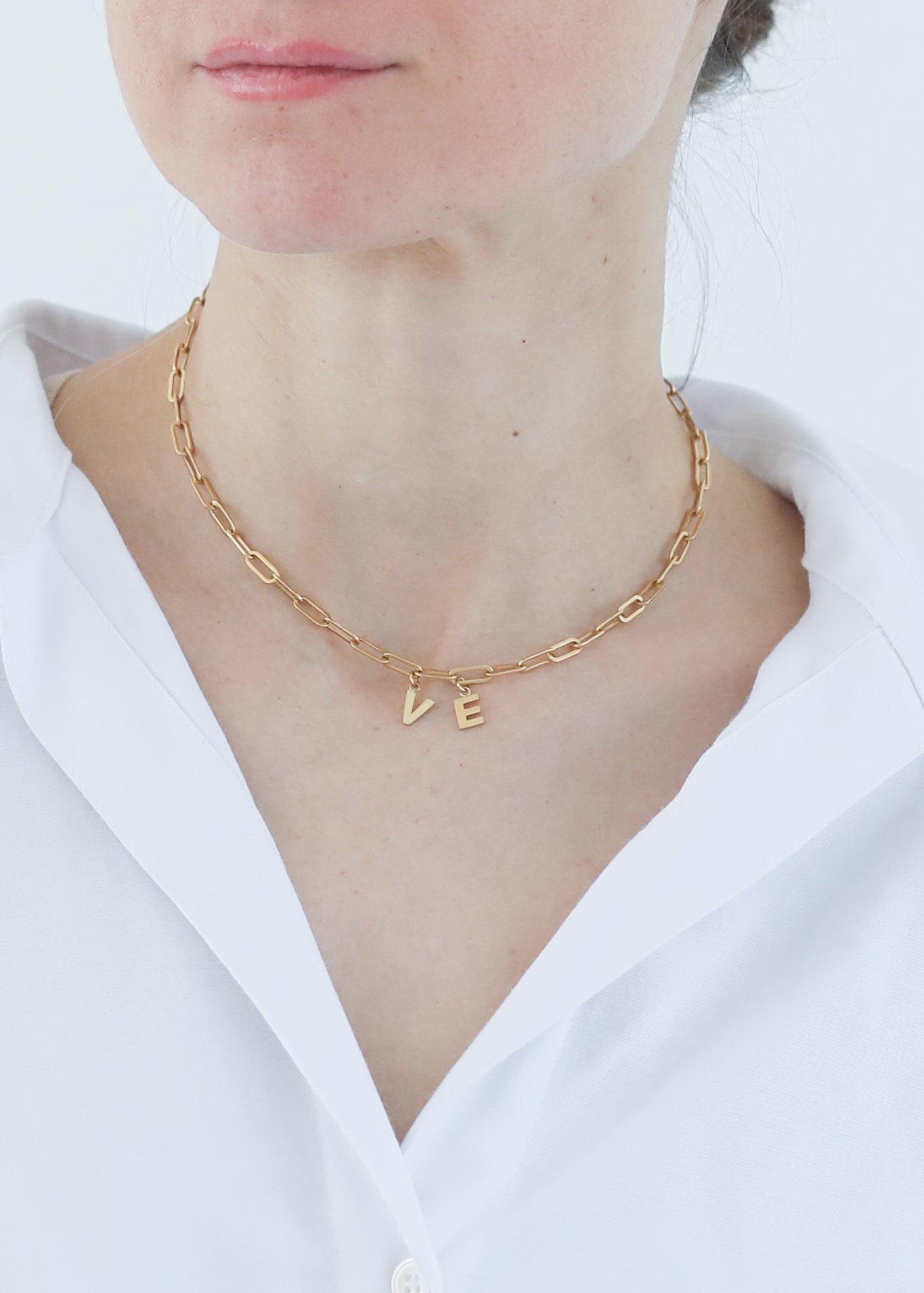Paperclip mini necklace in gold - Rocking Vibe
