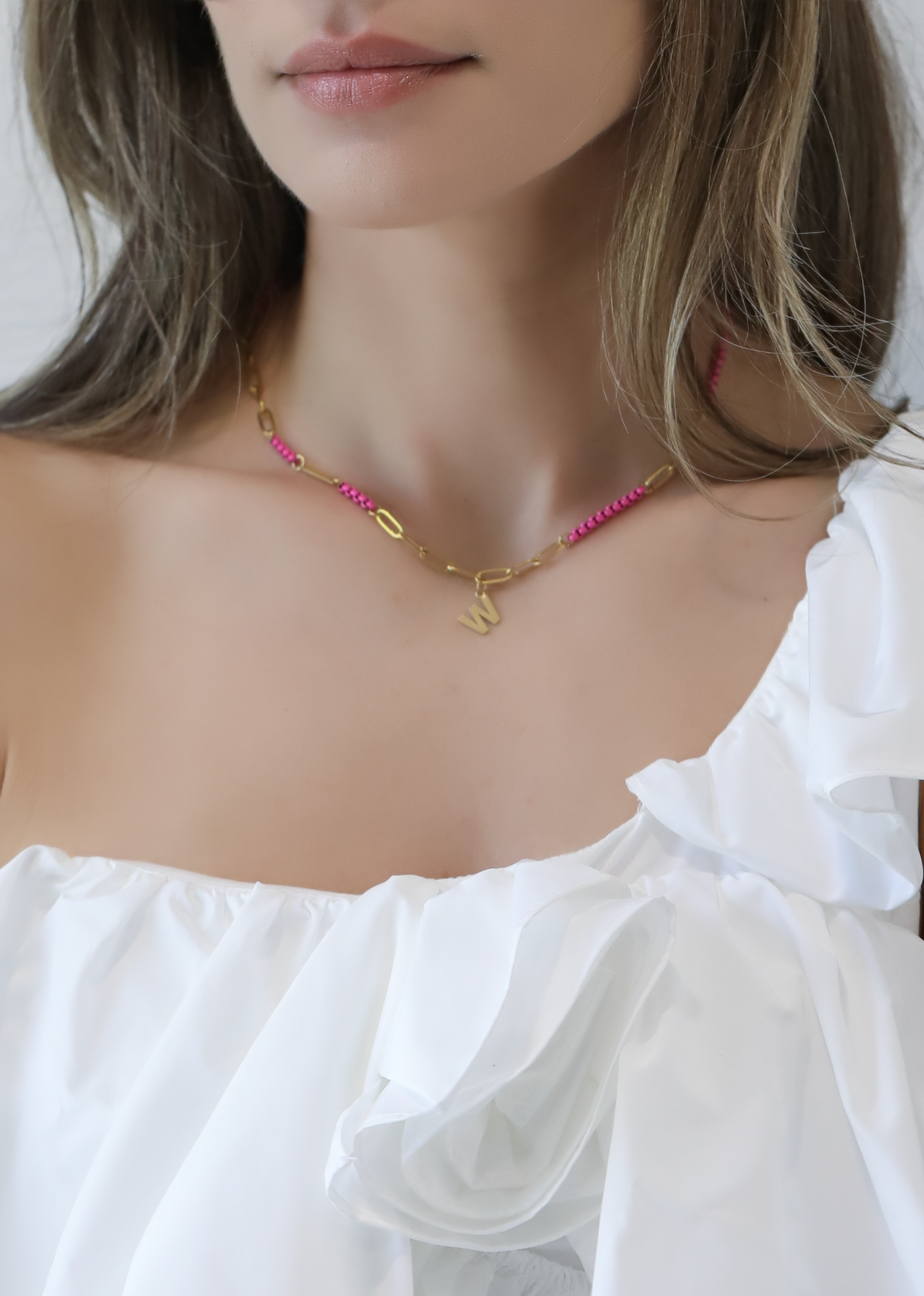 Project Happy 2.0 necklace in electric pink - Rocking Vibe