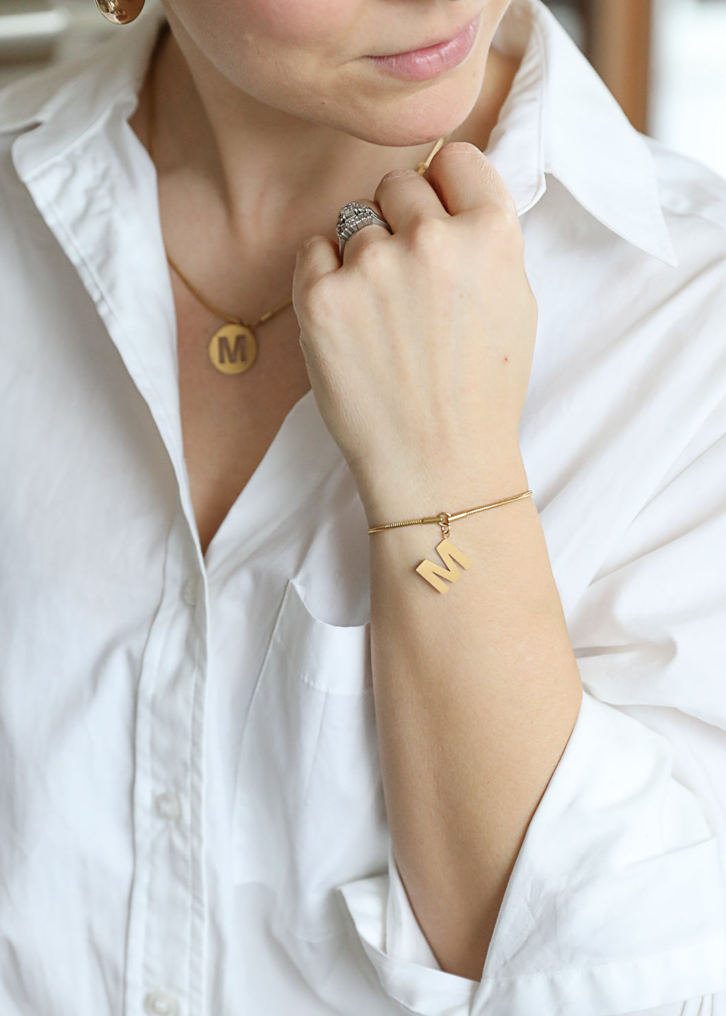 Snake Chain Bracelet in gold