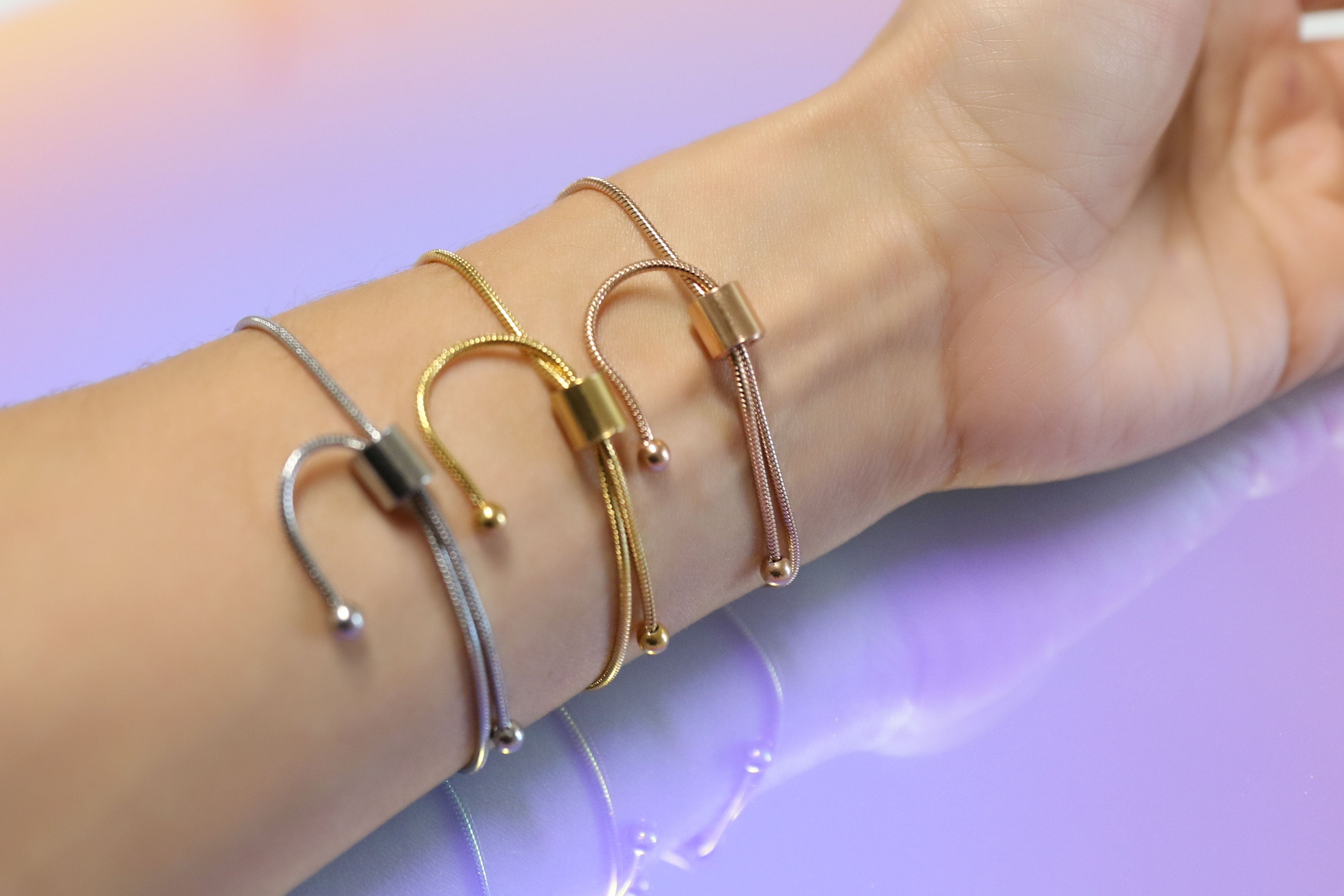 Amplifier clear quartz bracelet in gold - Rocking Vibe