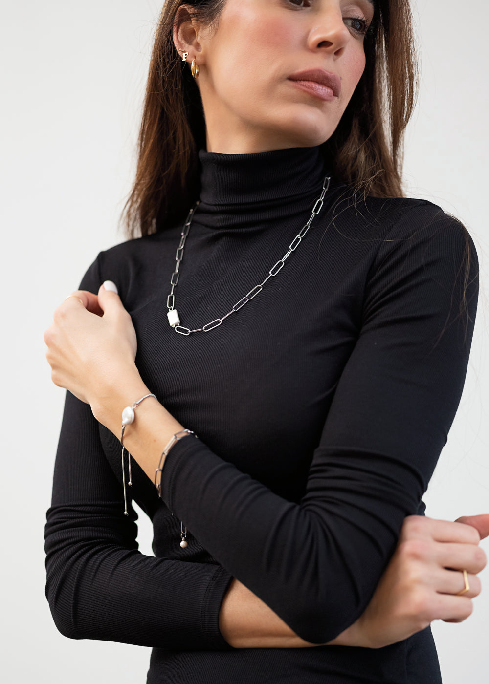 Amplifier Pearl bracelet in steel - Rocking Vibe