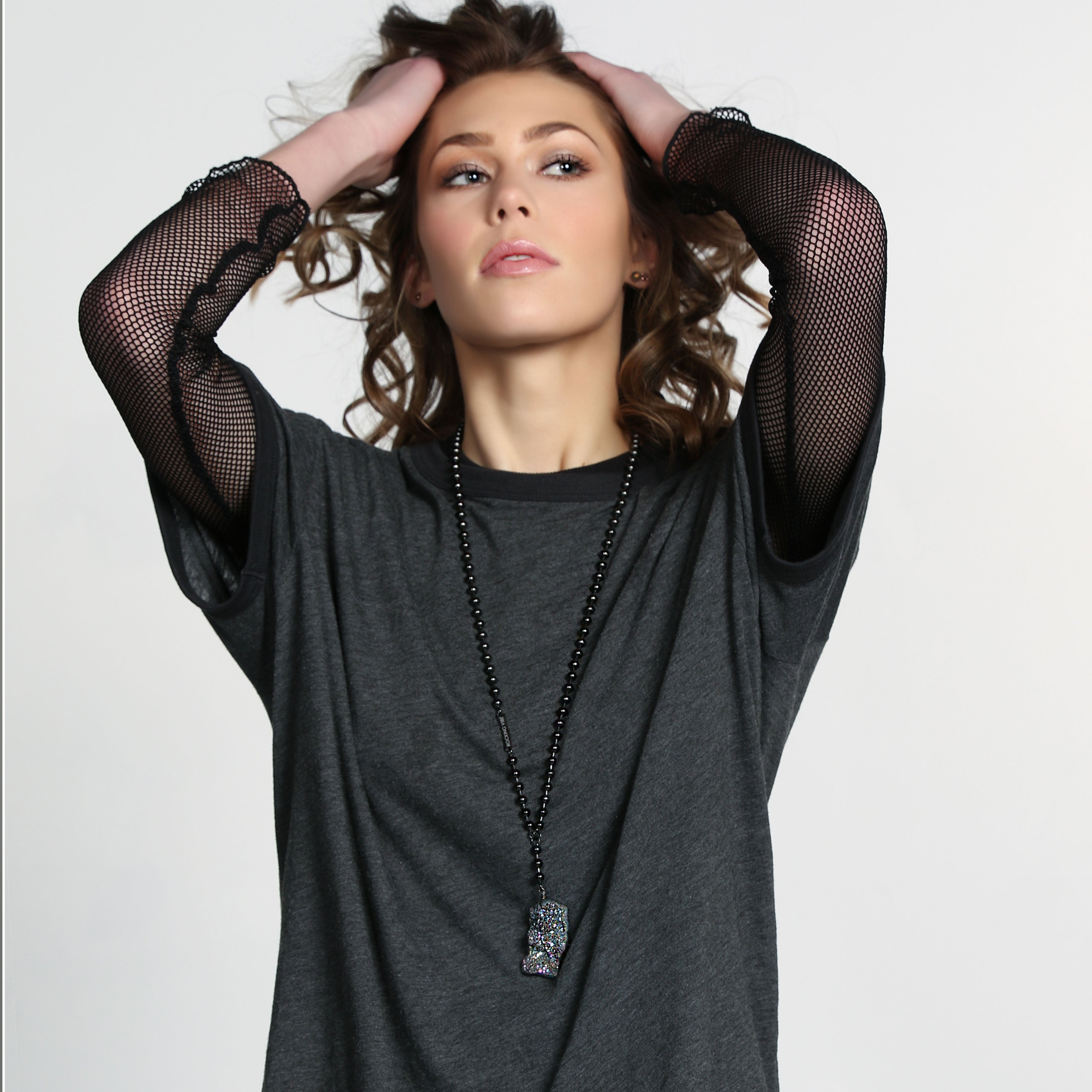 Asteria rainbow diffuser necklace in gunmetal - Rocking Vibe