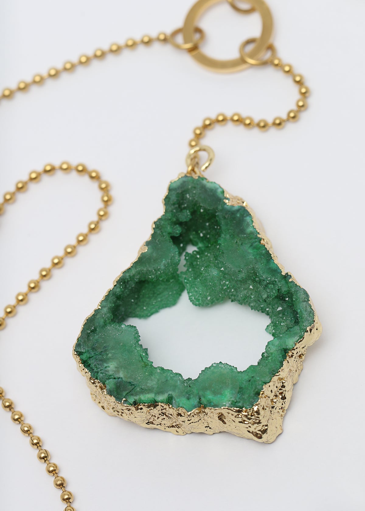 Bliss green necklace in gold - Rocking Vibe