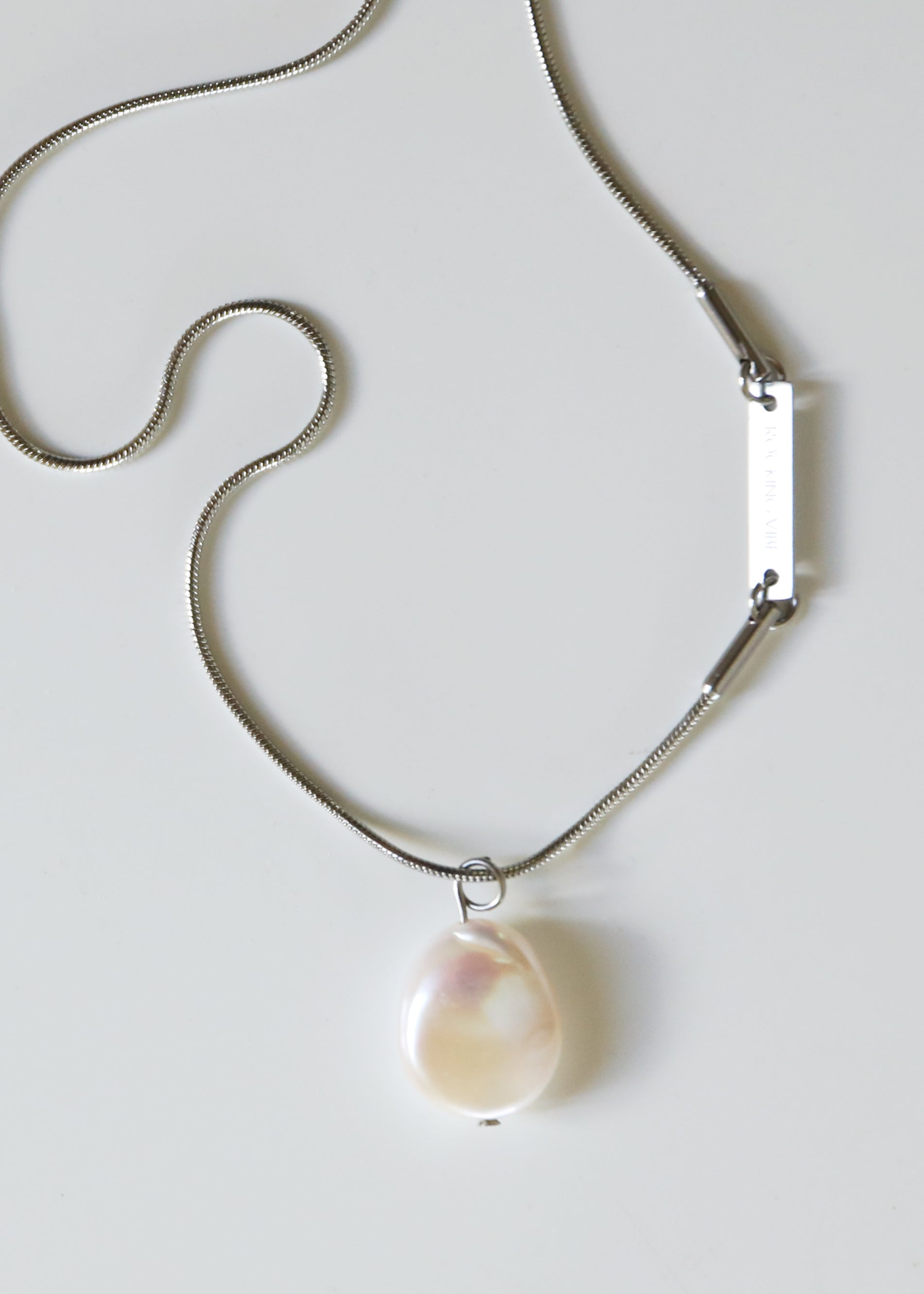 El Mar diffuser necklace in steel - Rocking Vibe