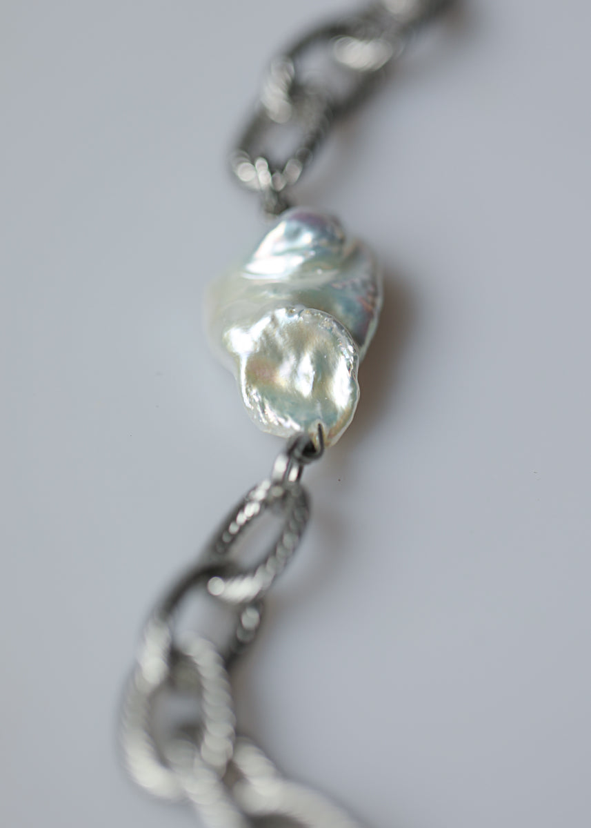 El Mar Grande diffuser necklace in steel - Rocking Vibe