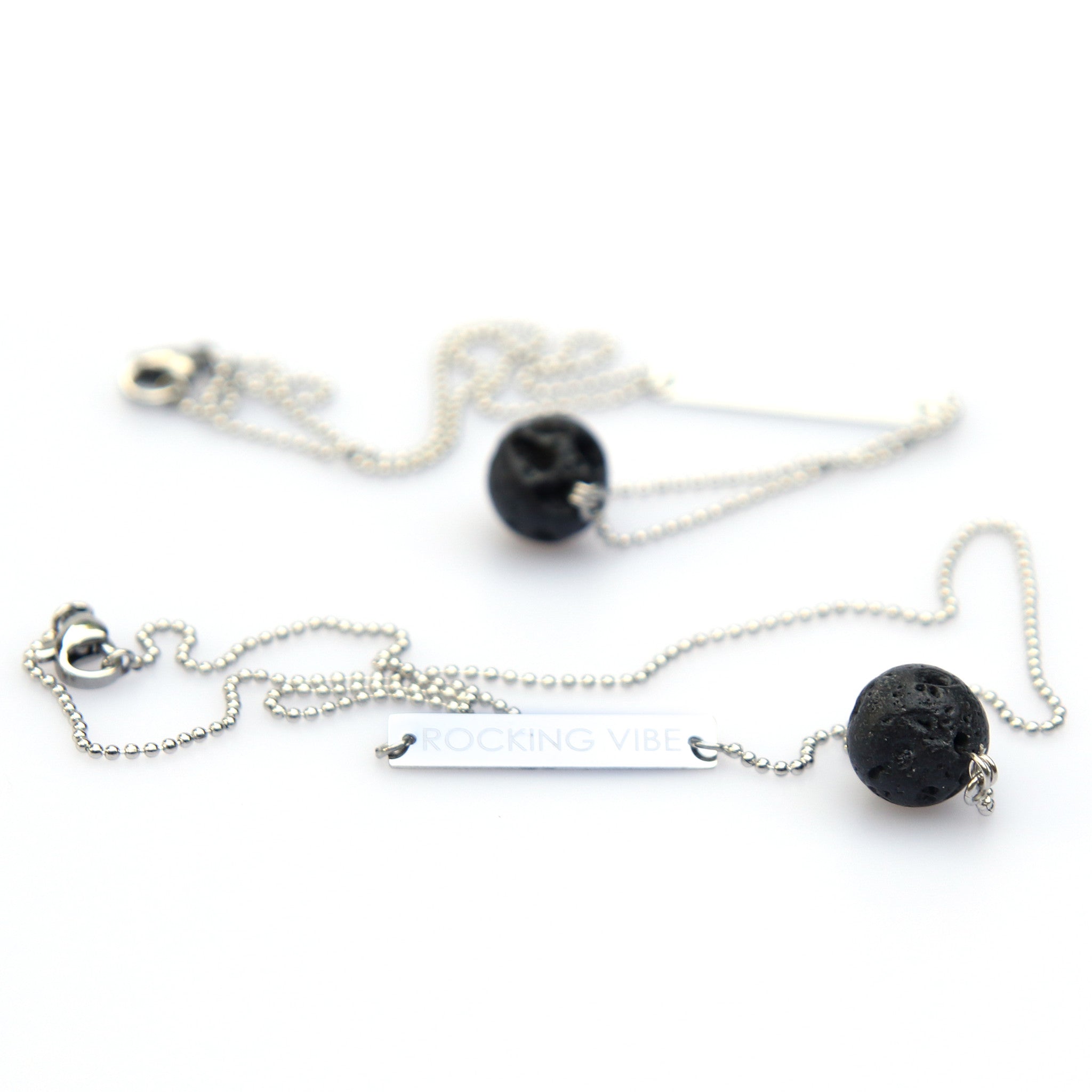Equilibrium diffuser necklace in steel - Rocking Vibe