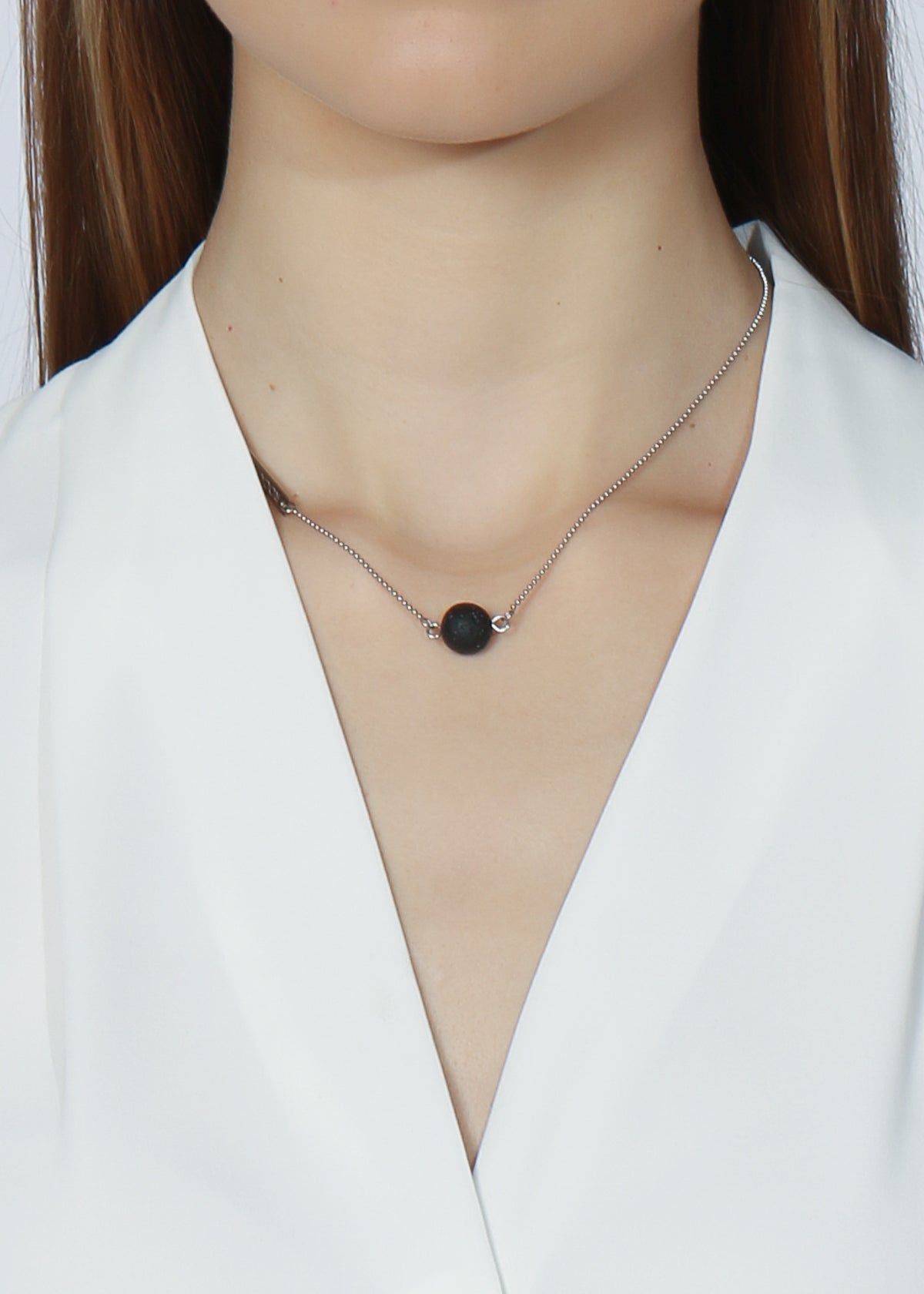 Equilibrium diffuser necklace in steel - Rocking Vibe