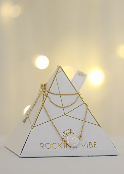 Fluid diffuser necklace in gold - Rocking Vibe