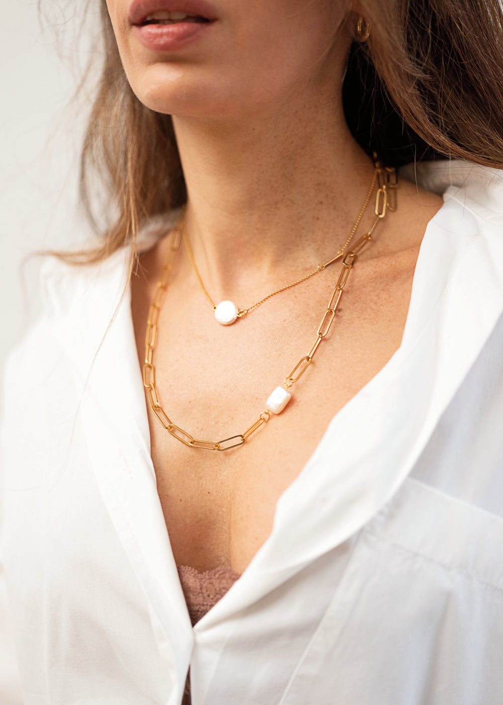 Fluid diffuser necklace in gold - Rocking Vibe