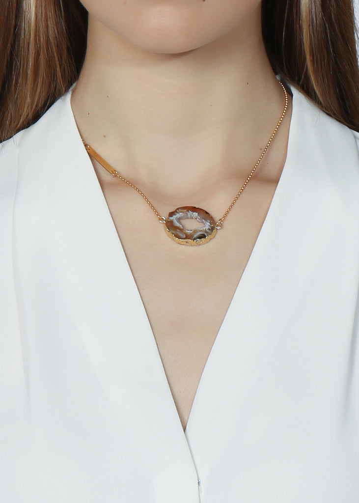 Inferno diffuser necklace in gold - Rocking Vibe